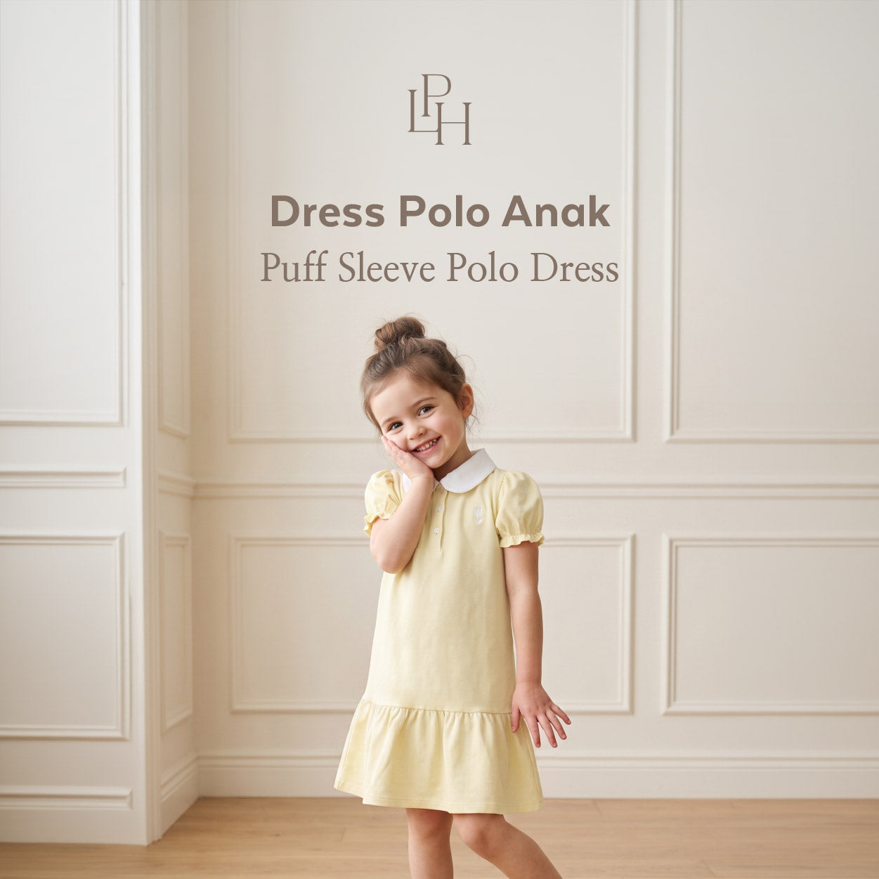 Puff Sleeve Polo Dress
