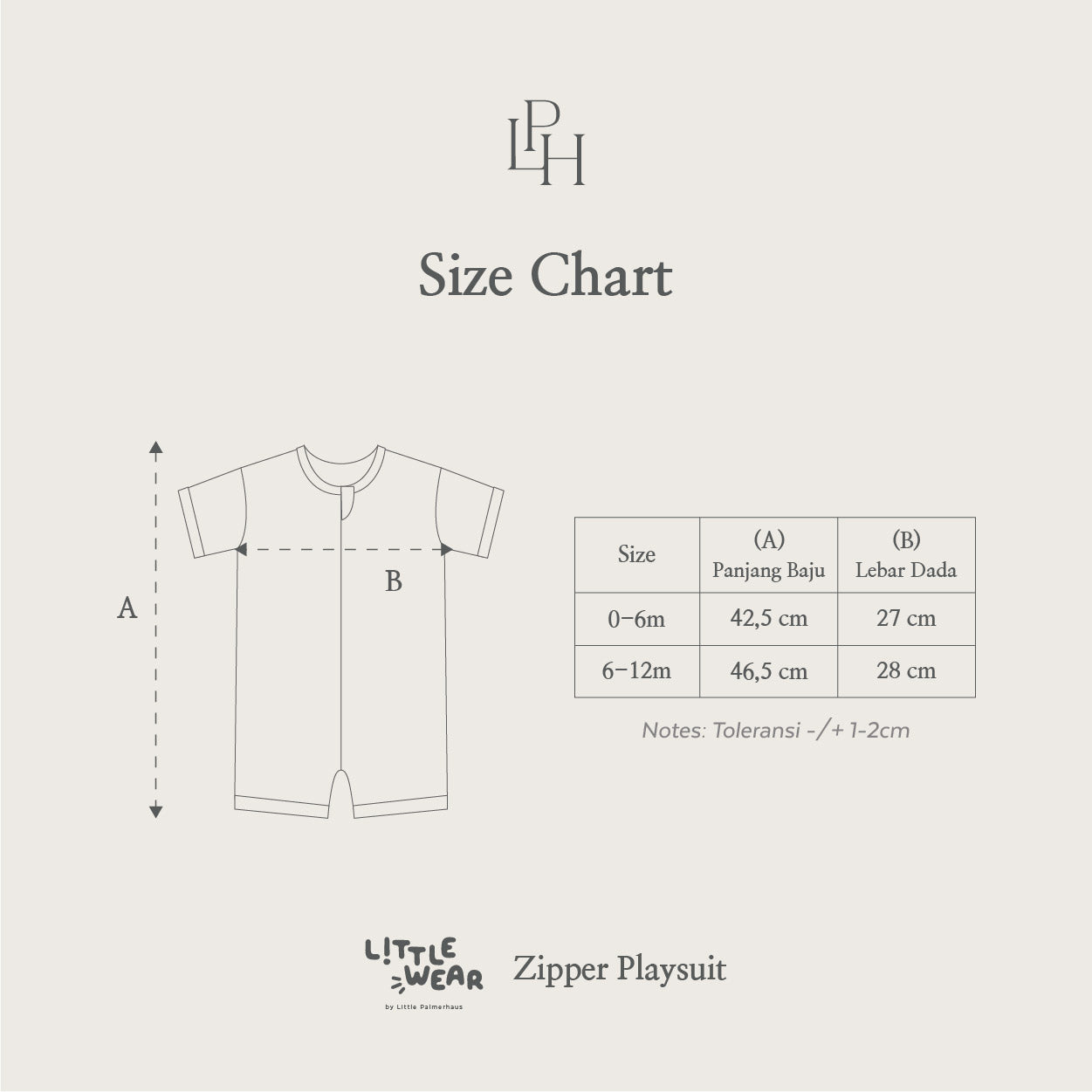 Little Wear Zipper Playsuit 42.0