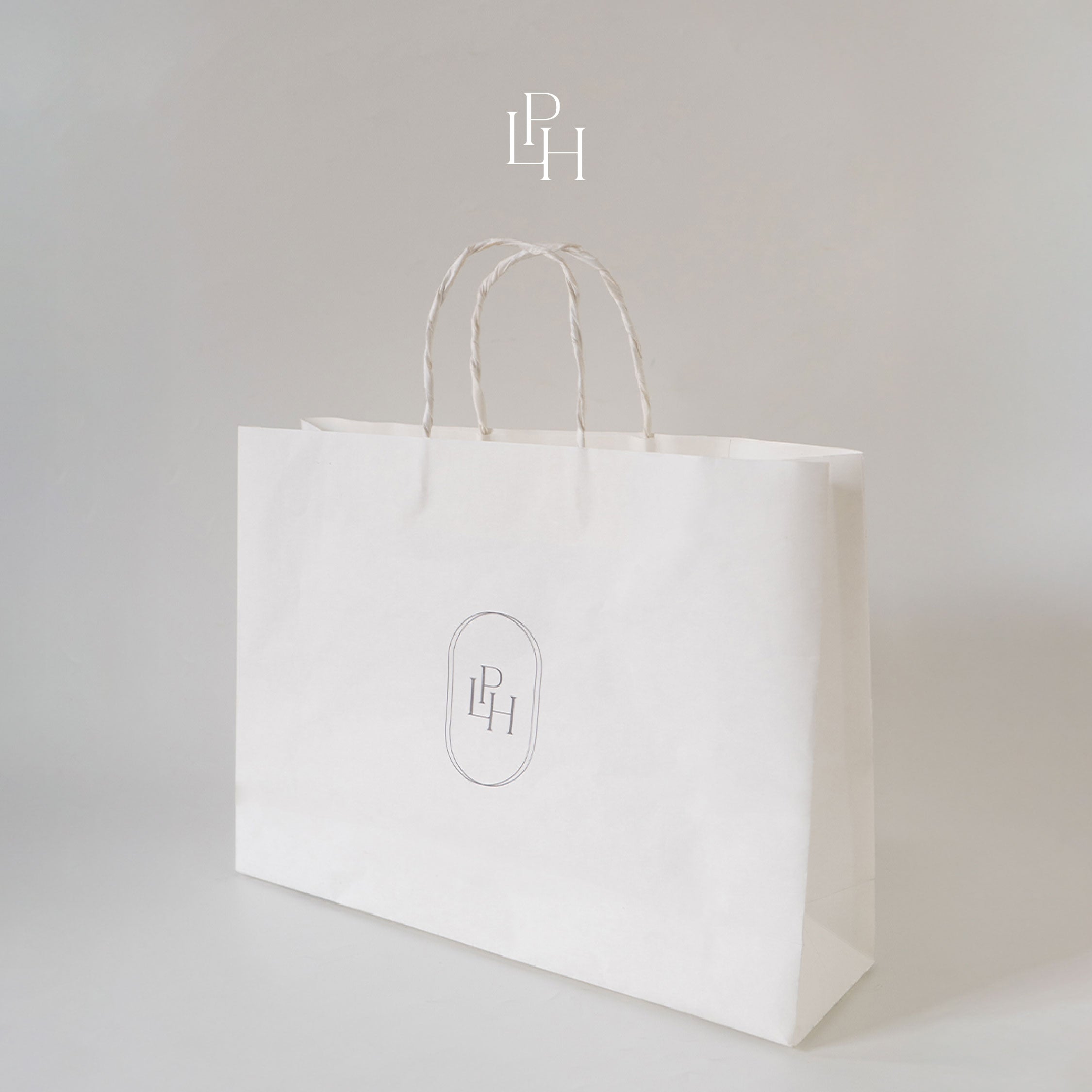 LPH PAPERBAG WHITE CRAFT (36.5x27x13 cm)