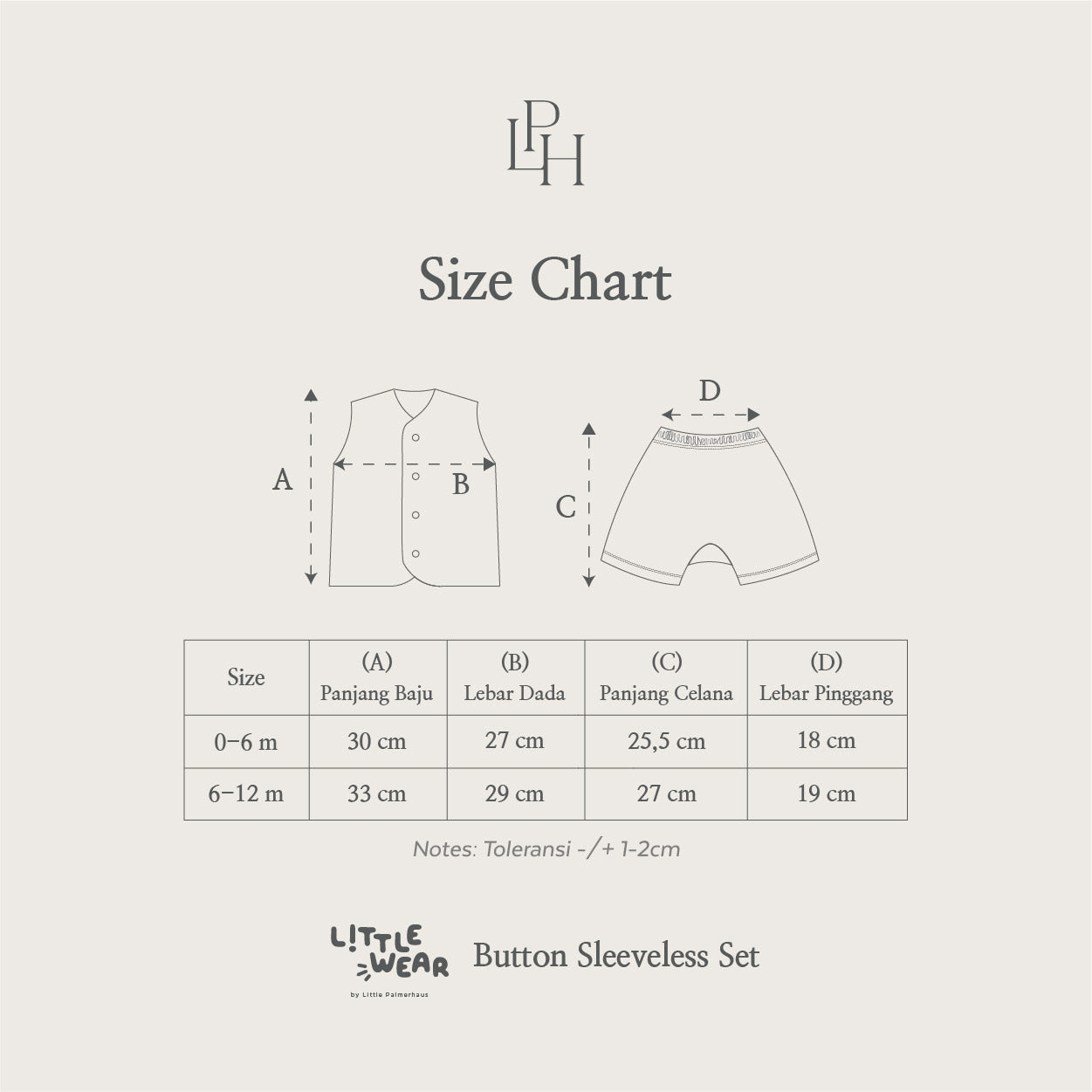 Little Wear Button Sleeveless Set 42.0