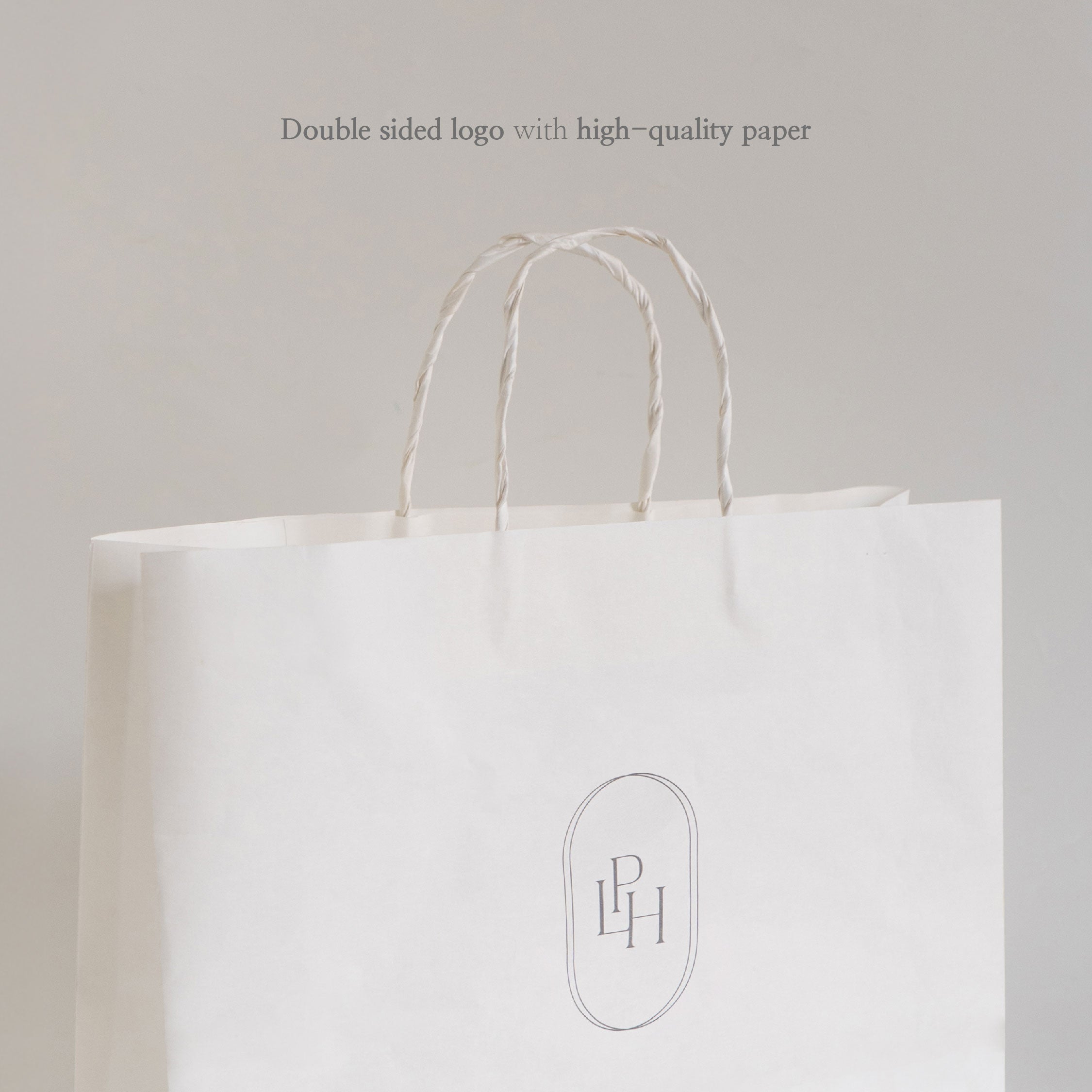 LPH PAPERBAG WHITE CRAFT (36.5x27x13 cm)