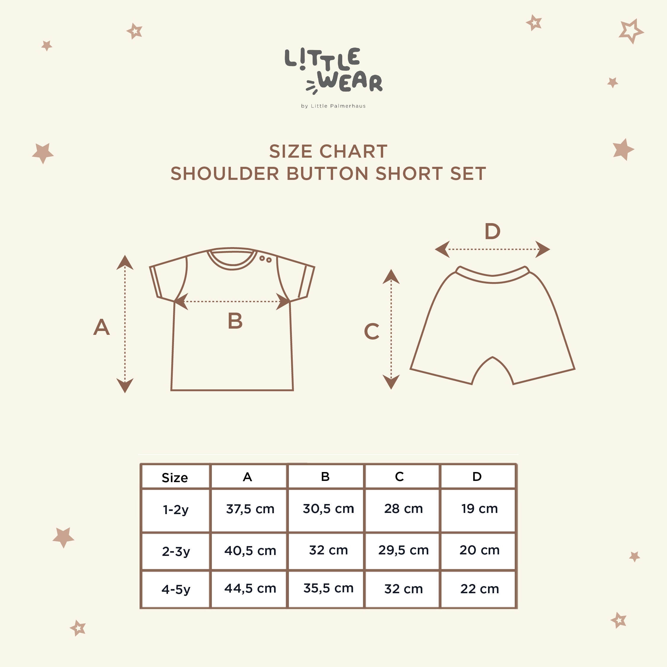 Little Wear Shoulder Button Short Set 22.0
