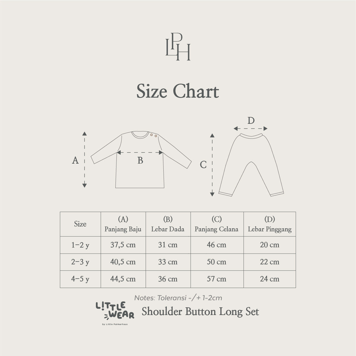 Little Wear Shoulder Button Long Set 42.0