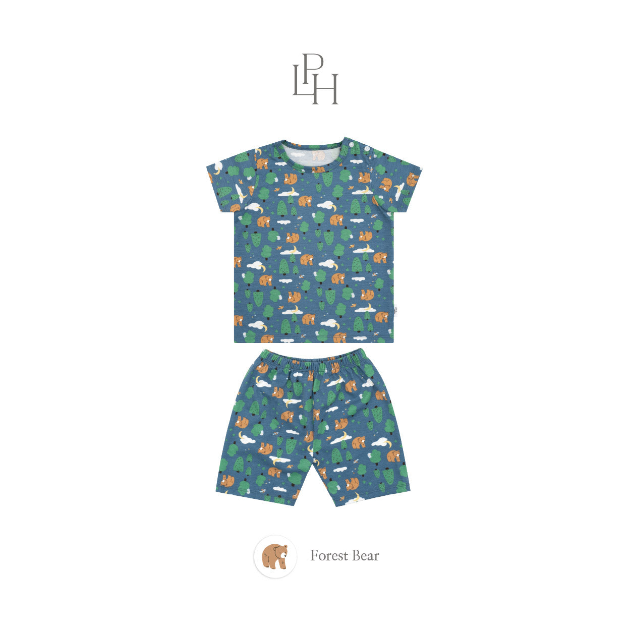 Little Wear Shoulder Button Short Set 42.0