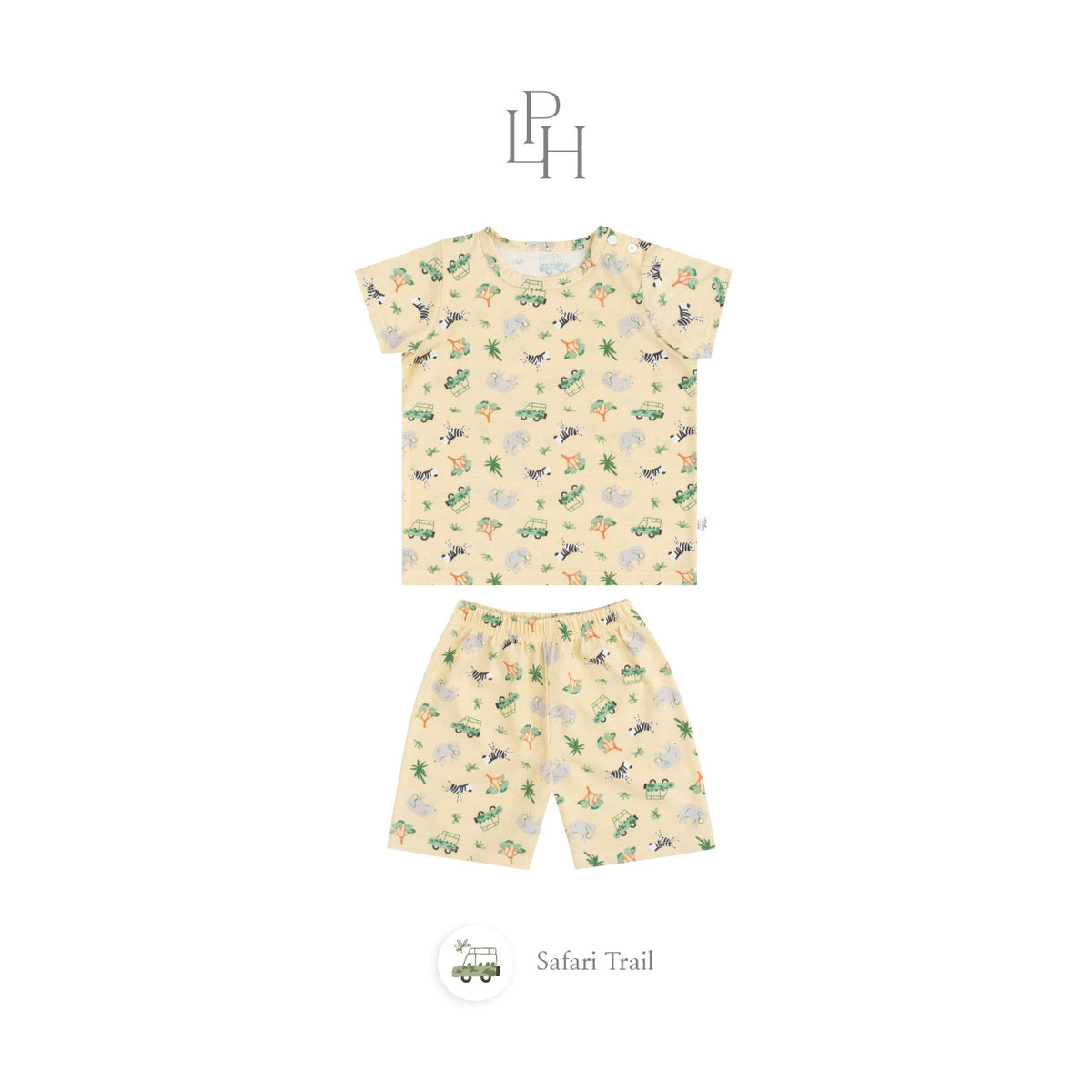 Little Wear Shoulder Button Short Set 45.0
