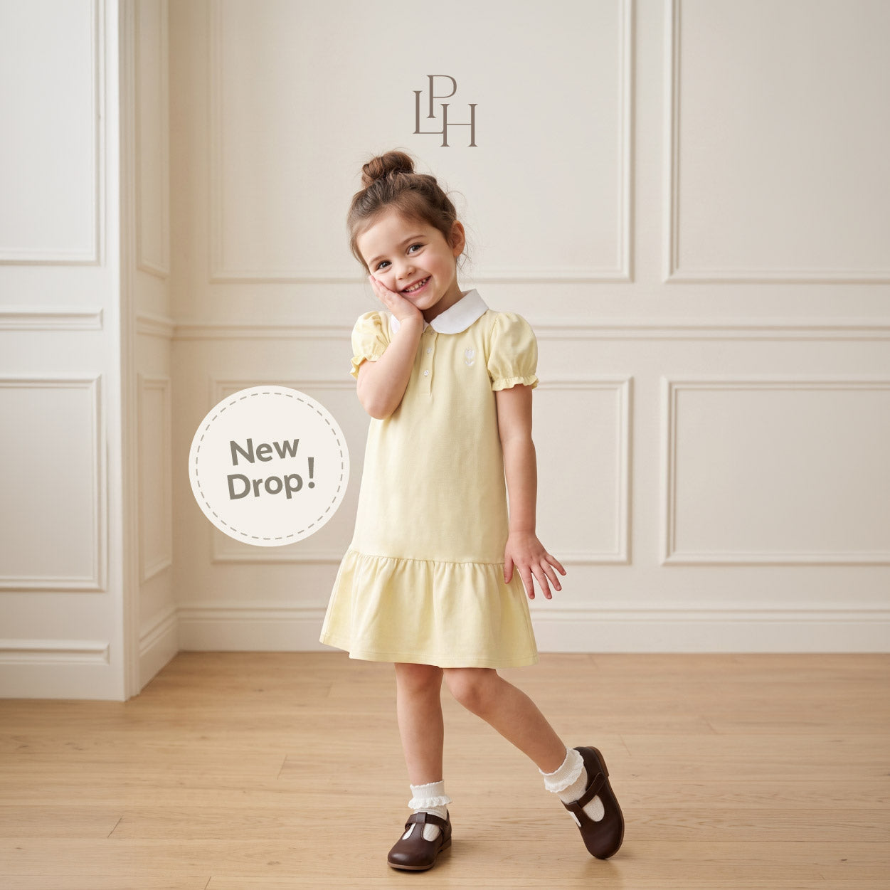 Puff Sleeve Polo Dress