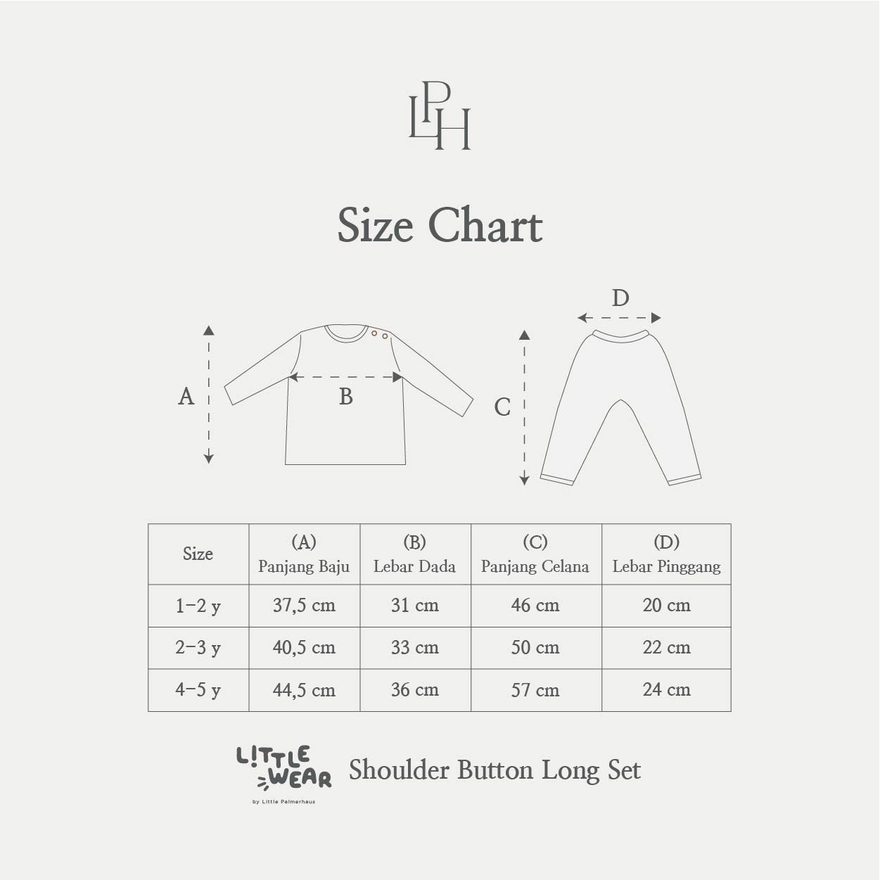 Little Wear Shoulder Button Long set 35.0