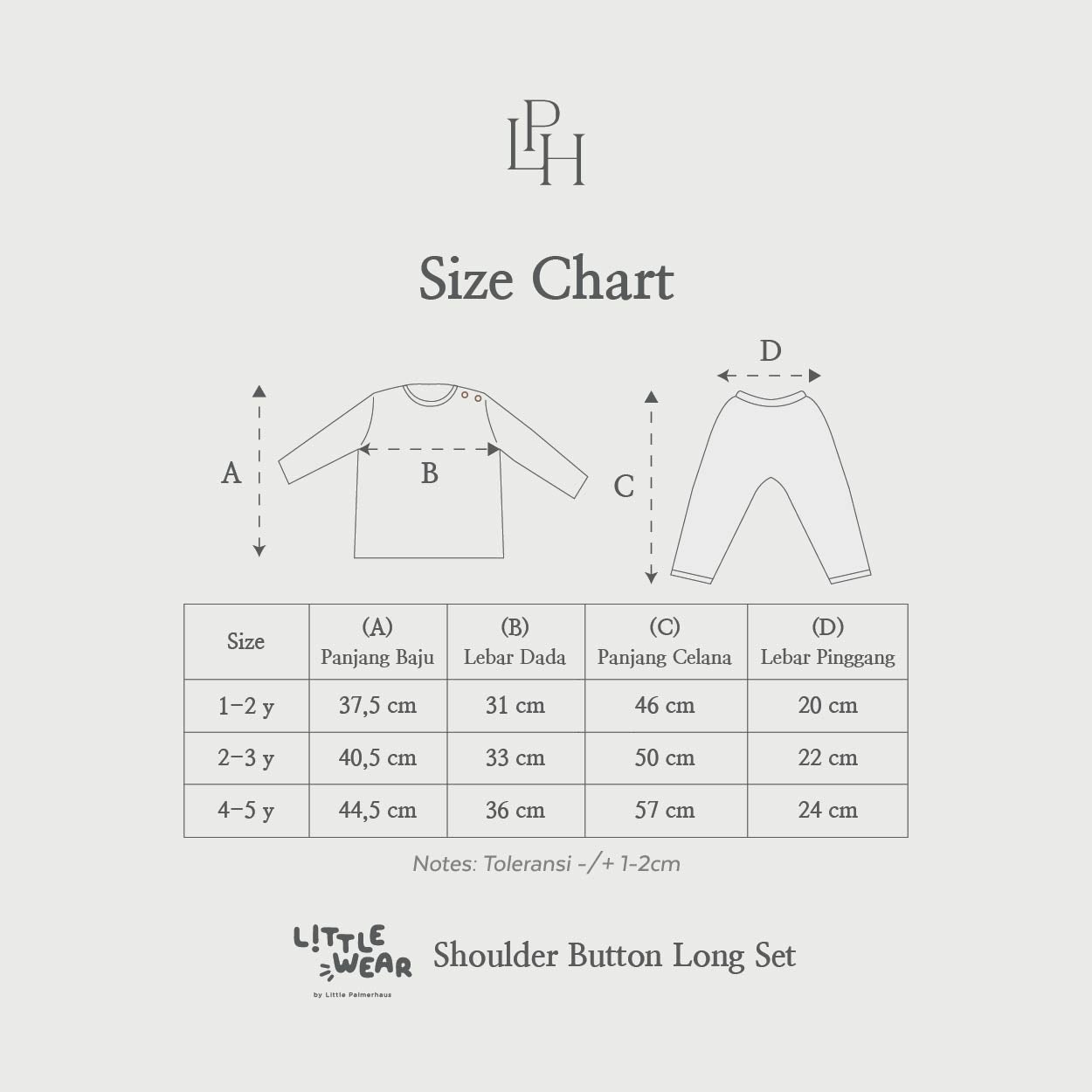 Little Wear Shoulder Button Long Set 41.0