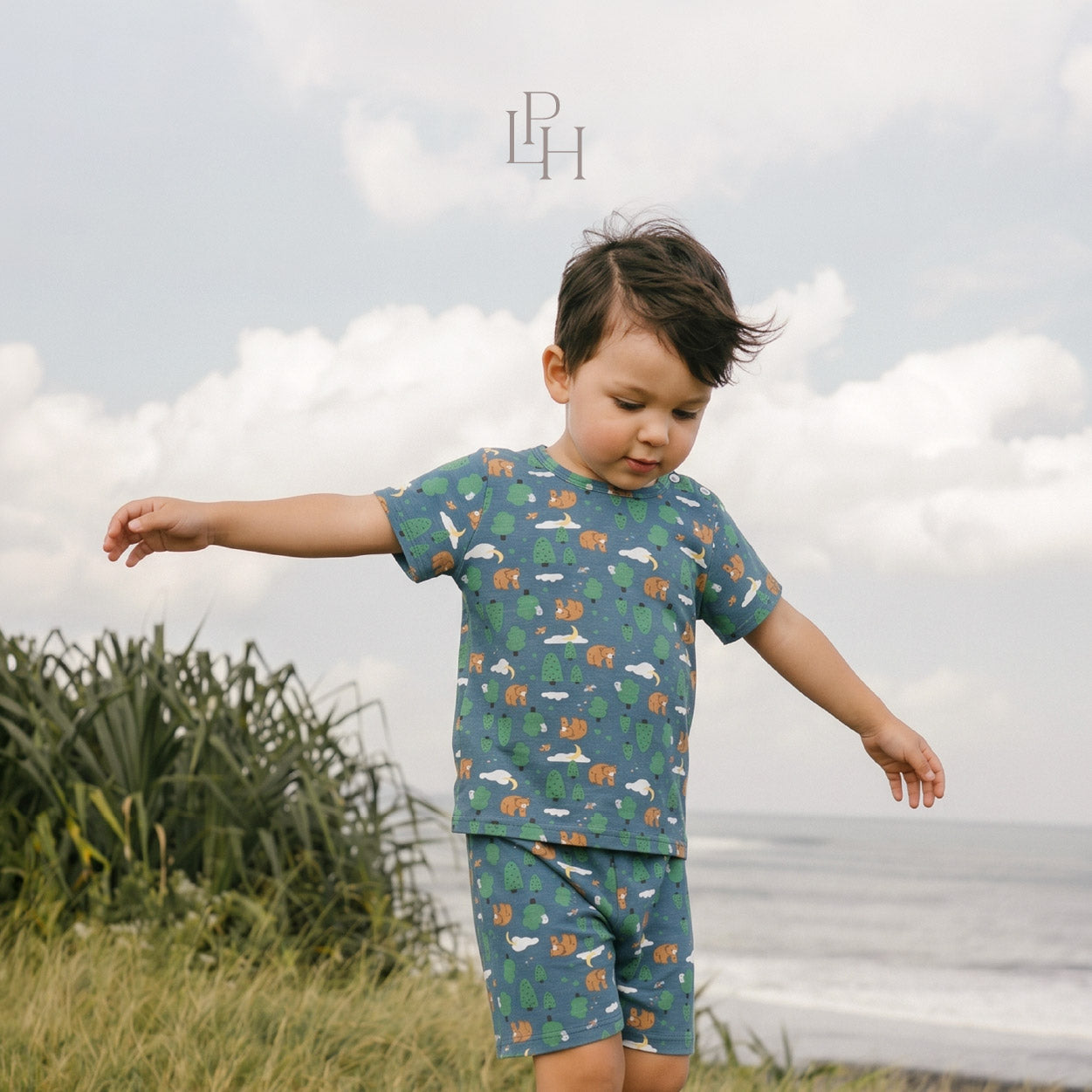 Little Wear Shoulder Button Short Set 42.0
