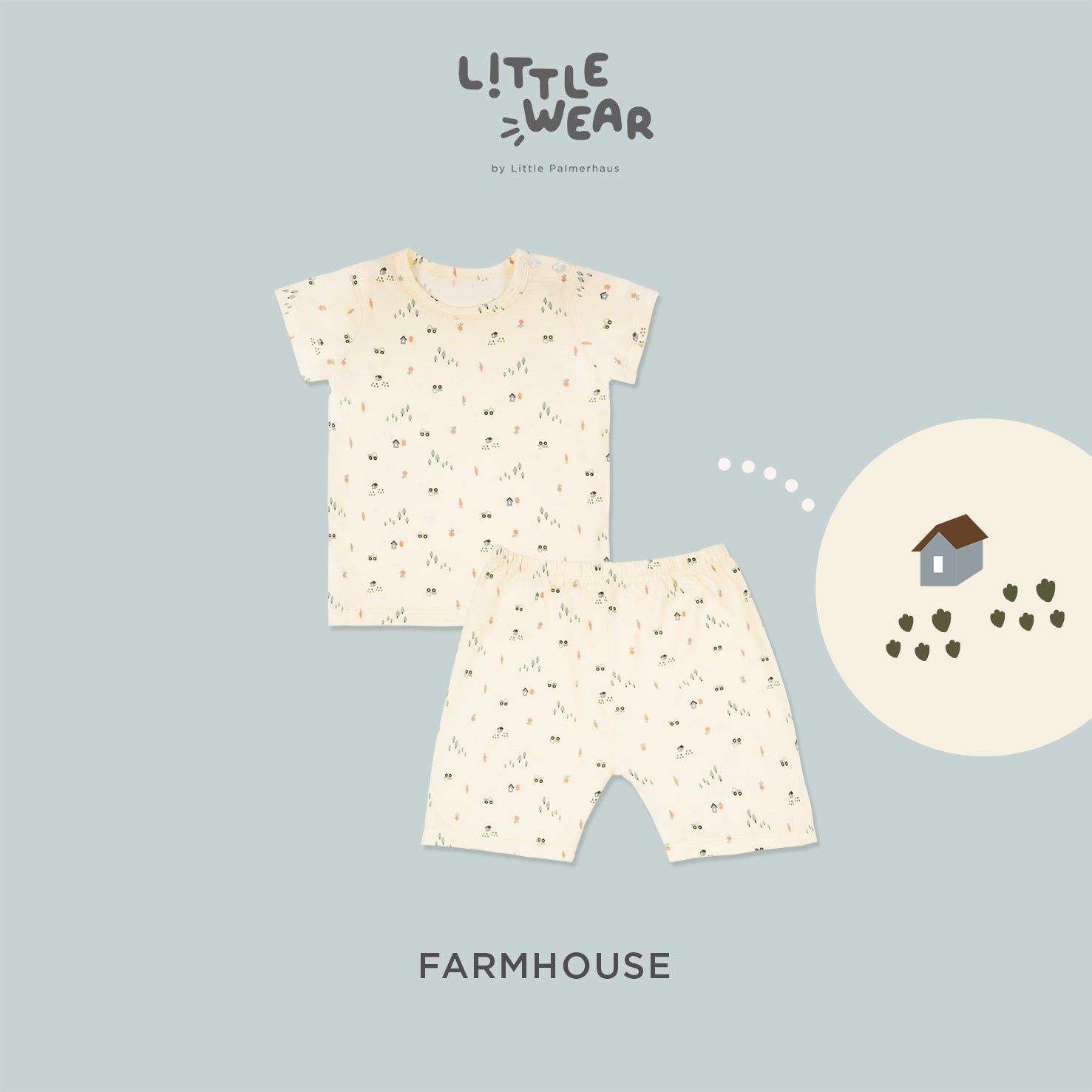 Little Wear Shoulder Button Short Set 22.0