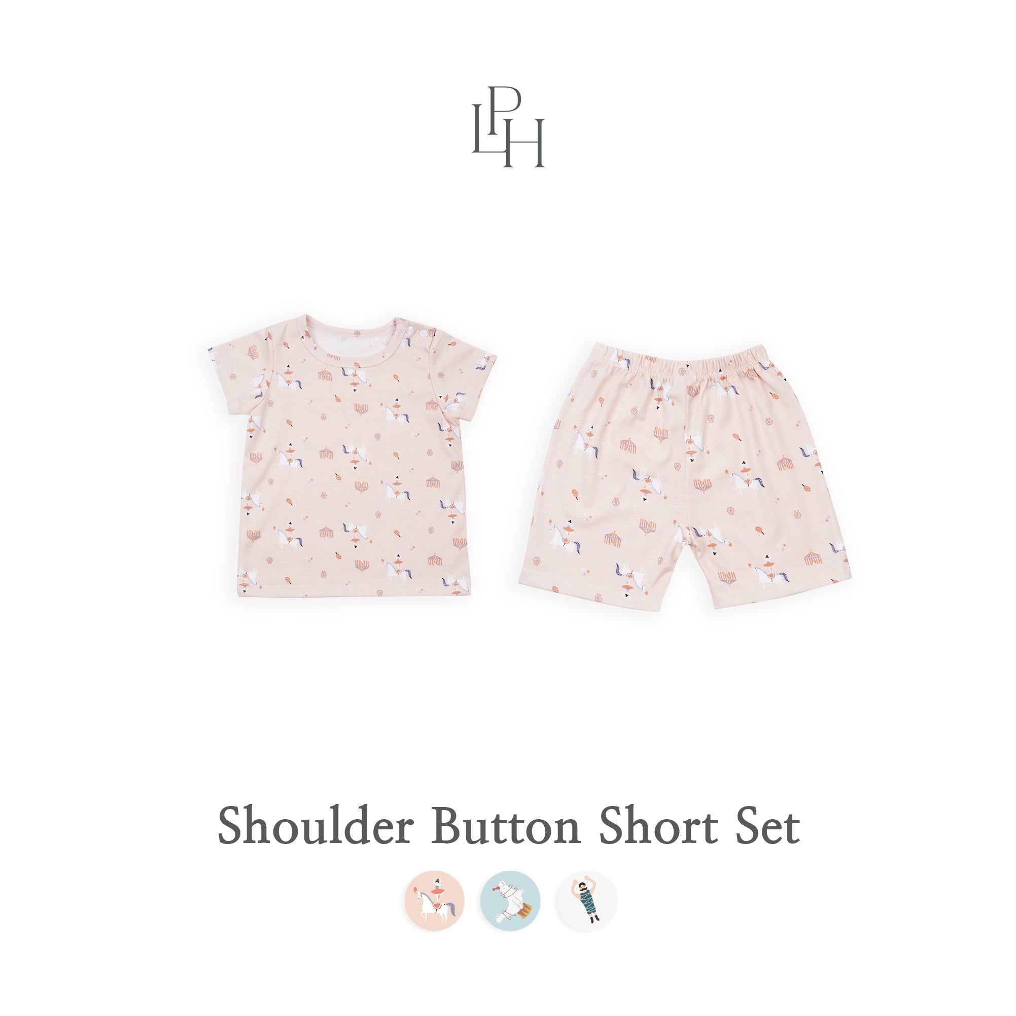Little Wear Shoulder Button Short Set 26.0