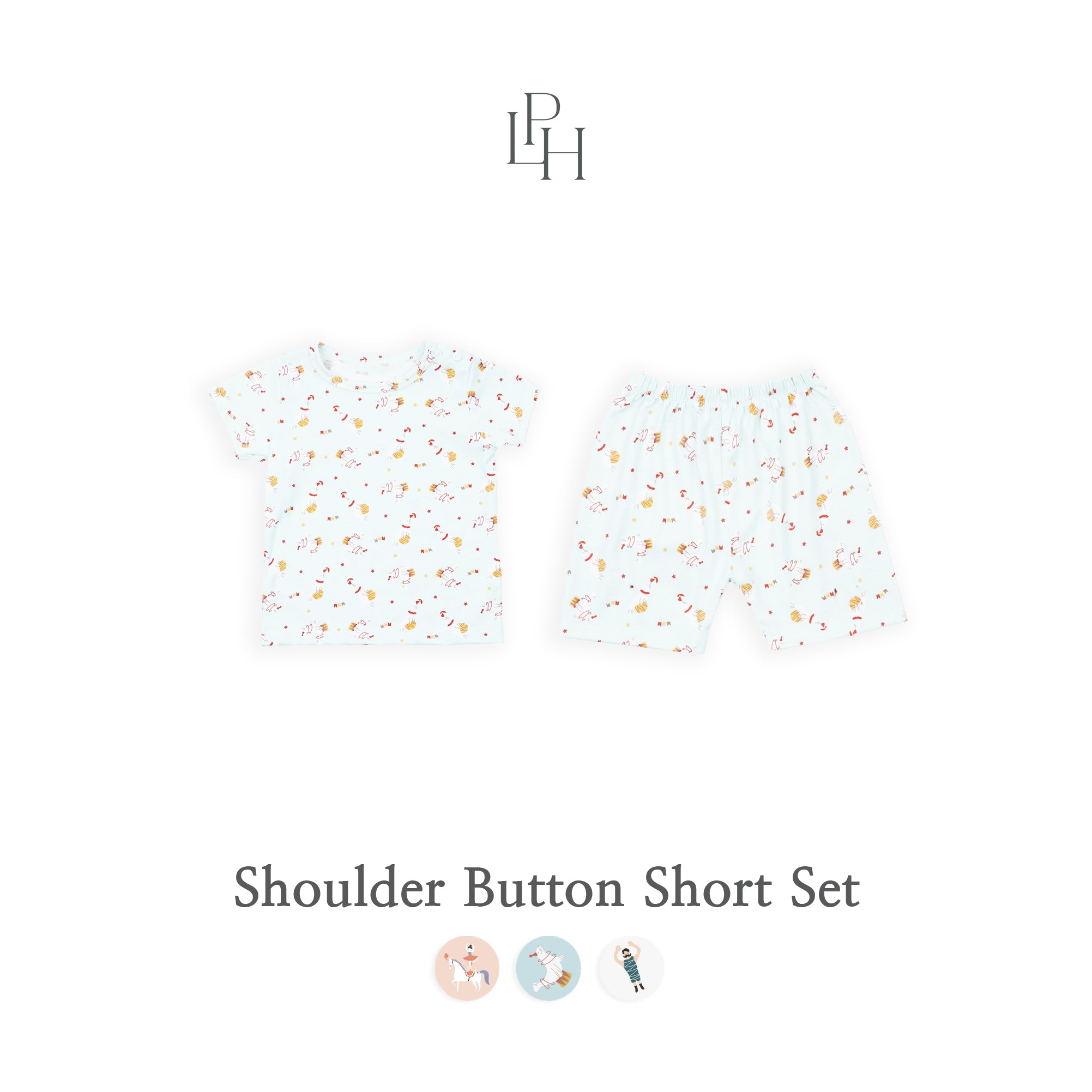 Little Wear Shoulder Button Short Set 26.0