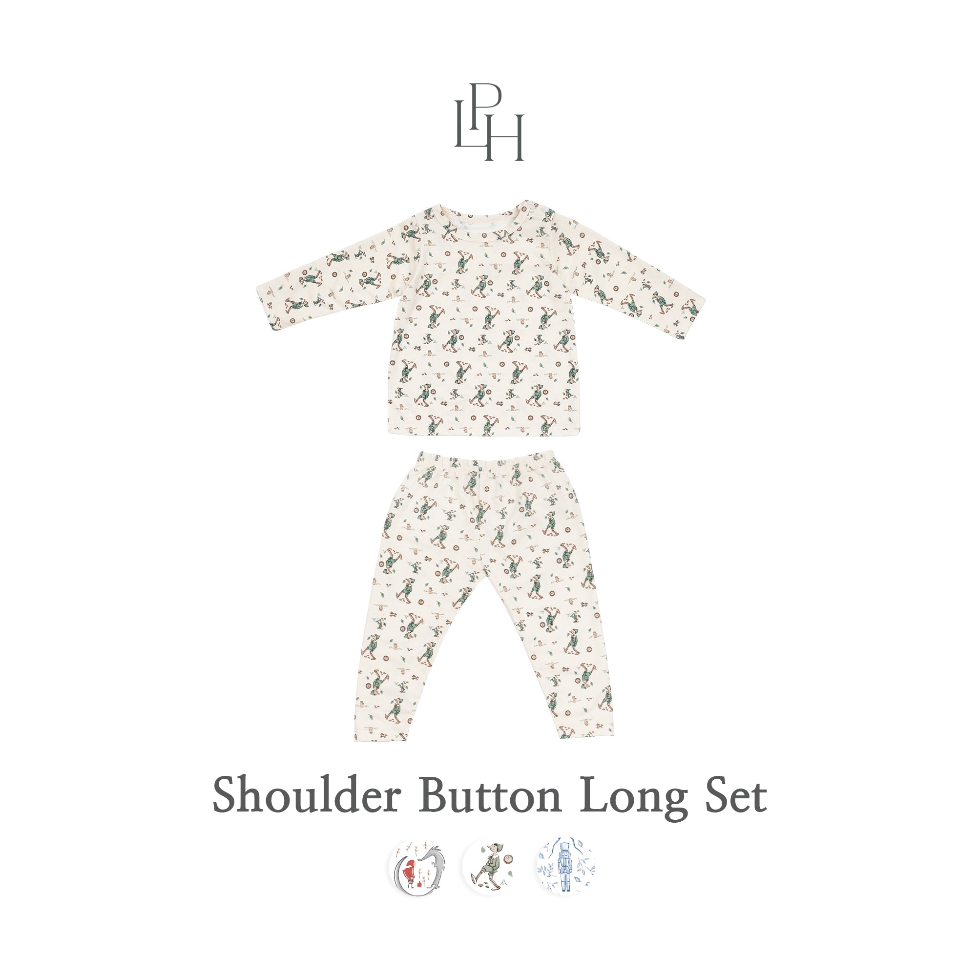 Little Wear Shoulder Button Long Set 28.0