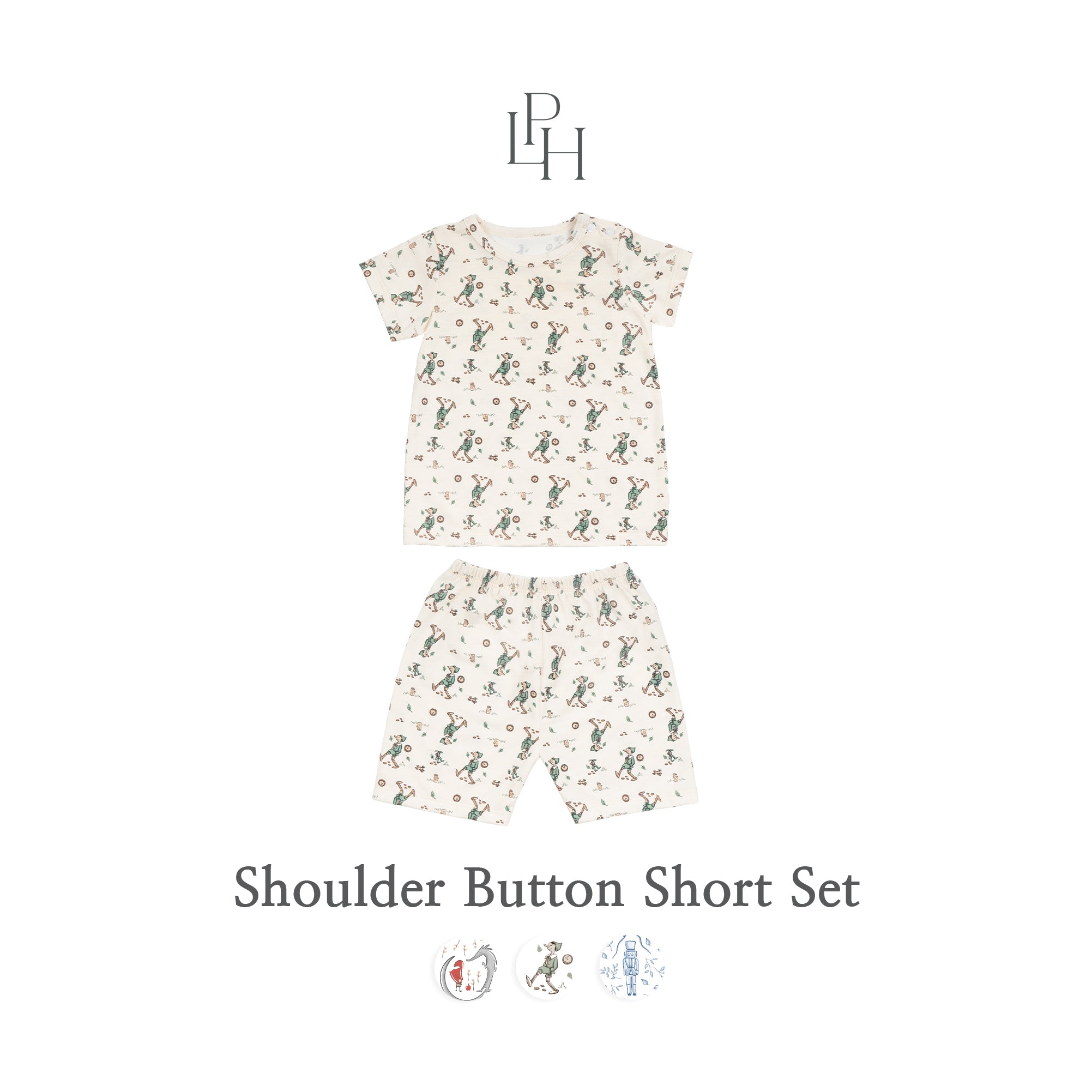 Little Wear Shoulder Button Short Set 28.0