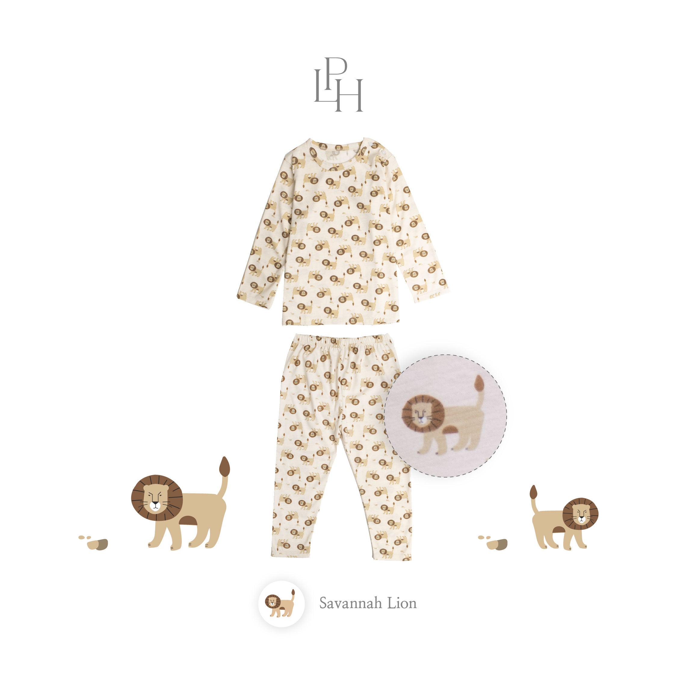 Little Wear Shoulder Button Long Set 30.0