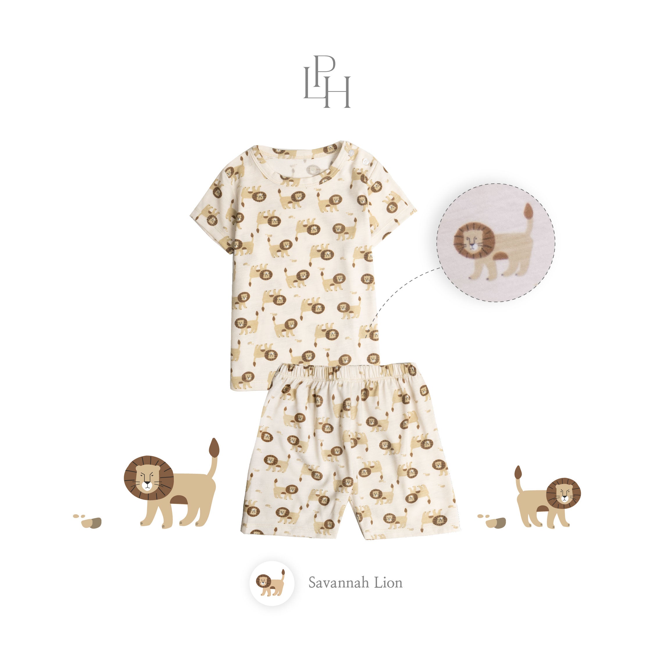 Little Wear Shoulder Button Short Set 30.0