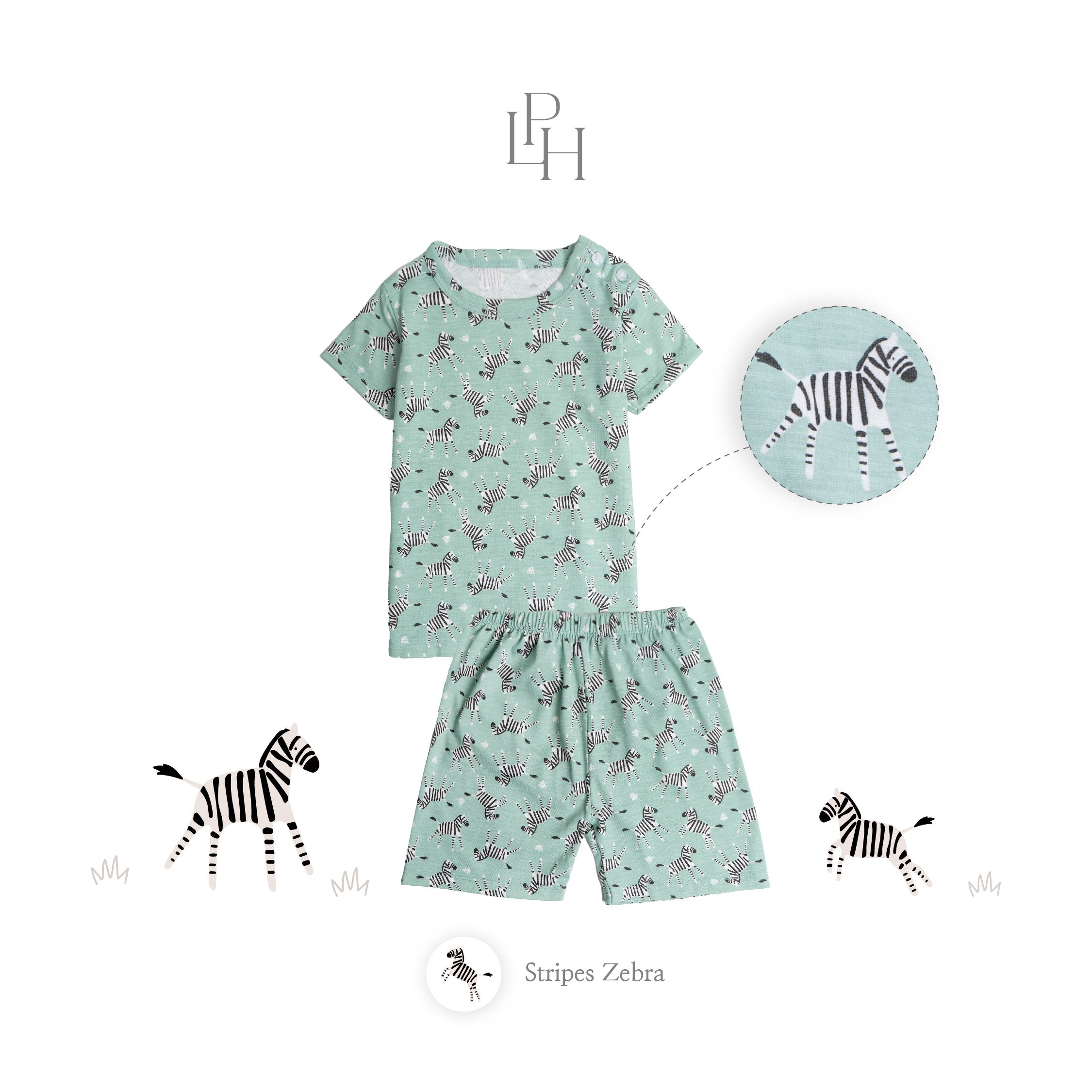 Little Wear Shoulder Button Short Set 30.0