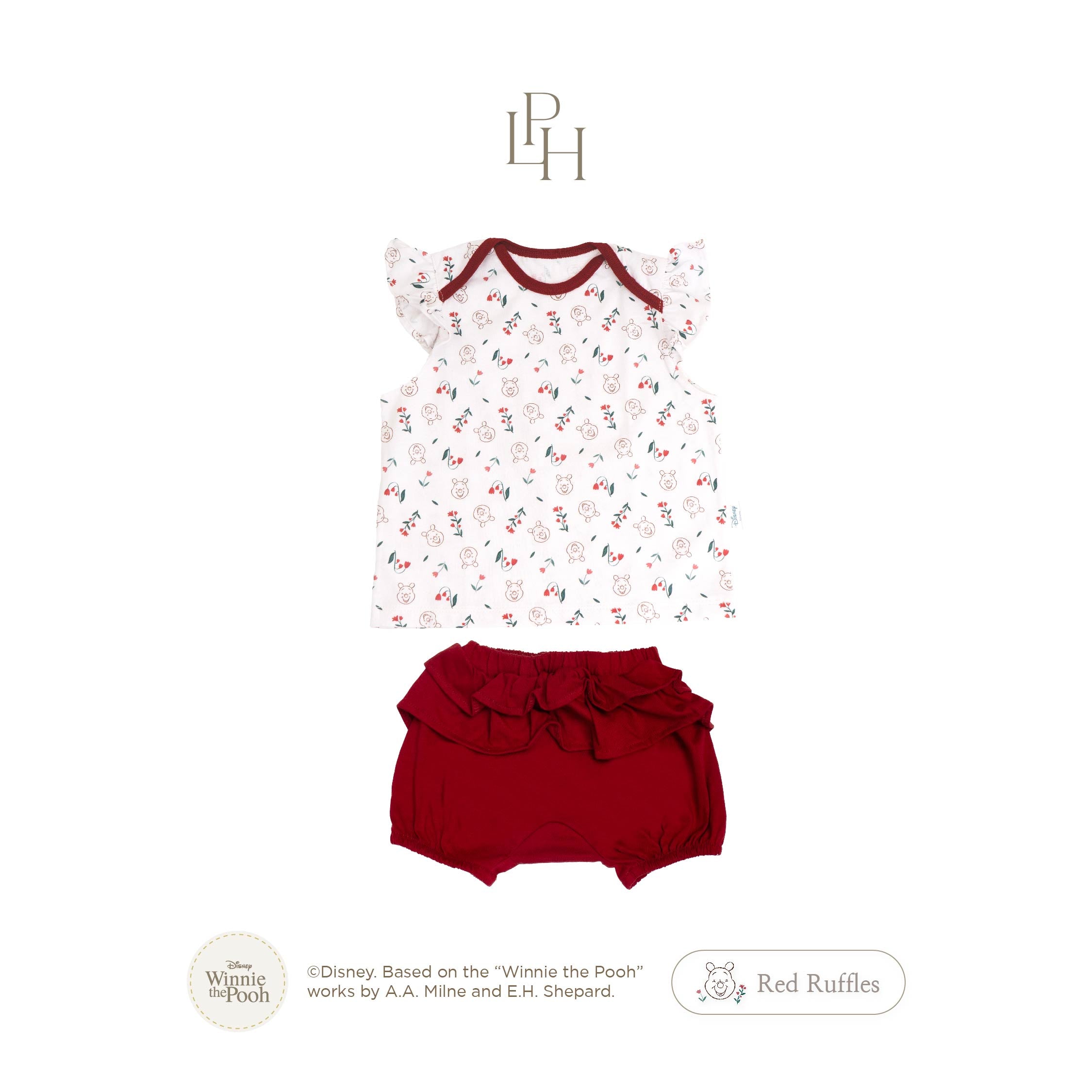 Disney's Winnie The Pooh Baby Girl Attire Set