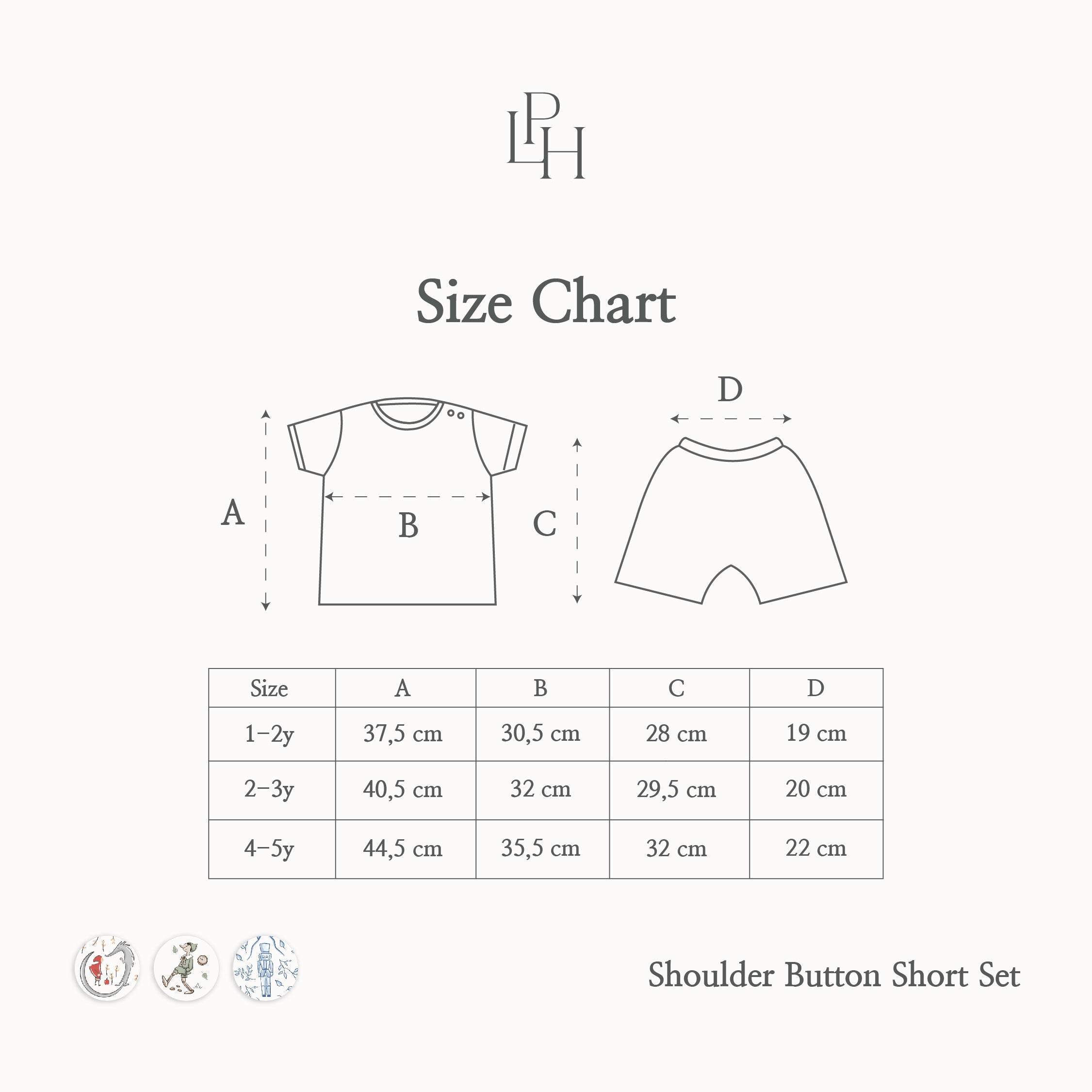 Little Wear Shoulder Button Short Set 28.0