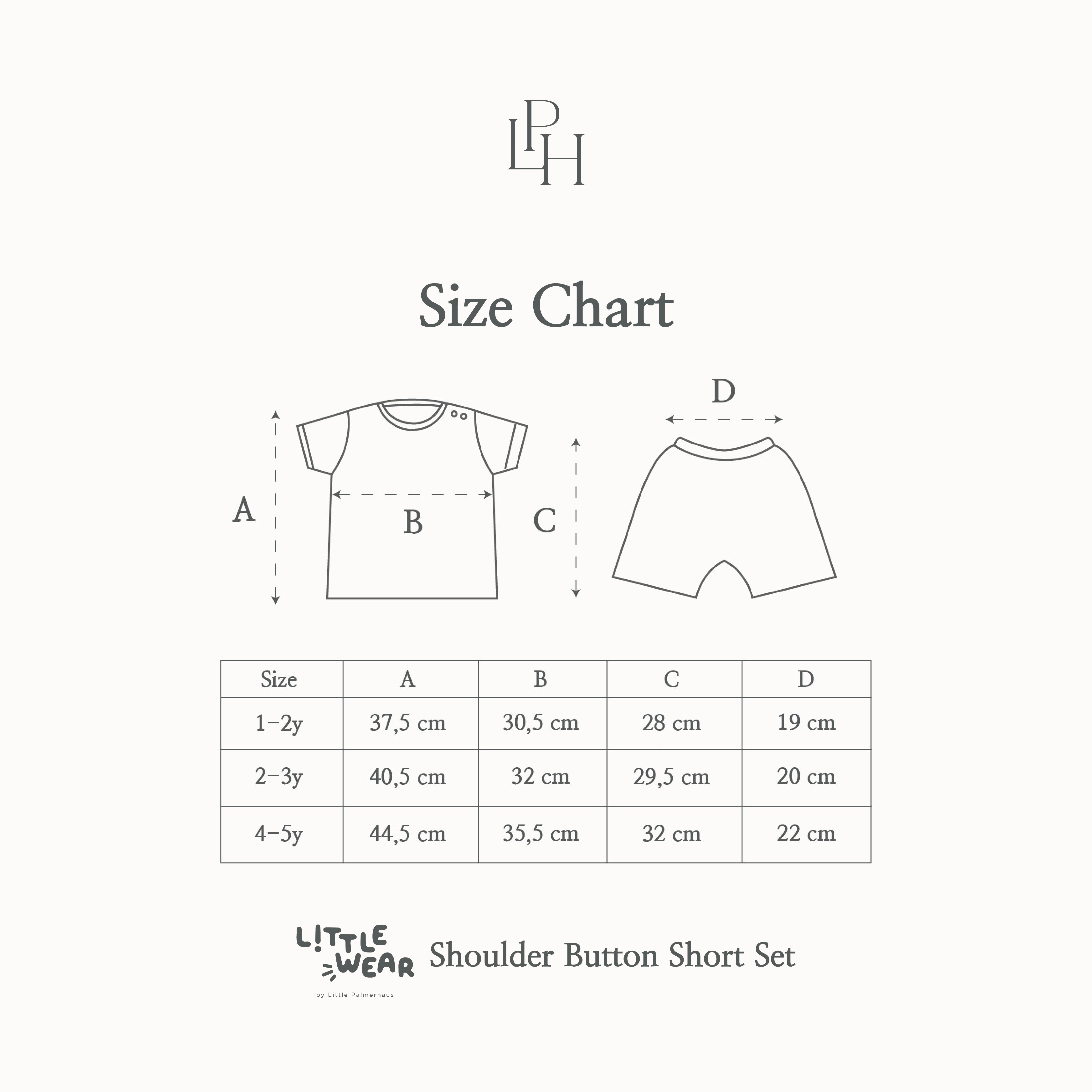 Little Wear Shoulder Button Short Set 30.0