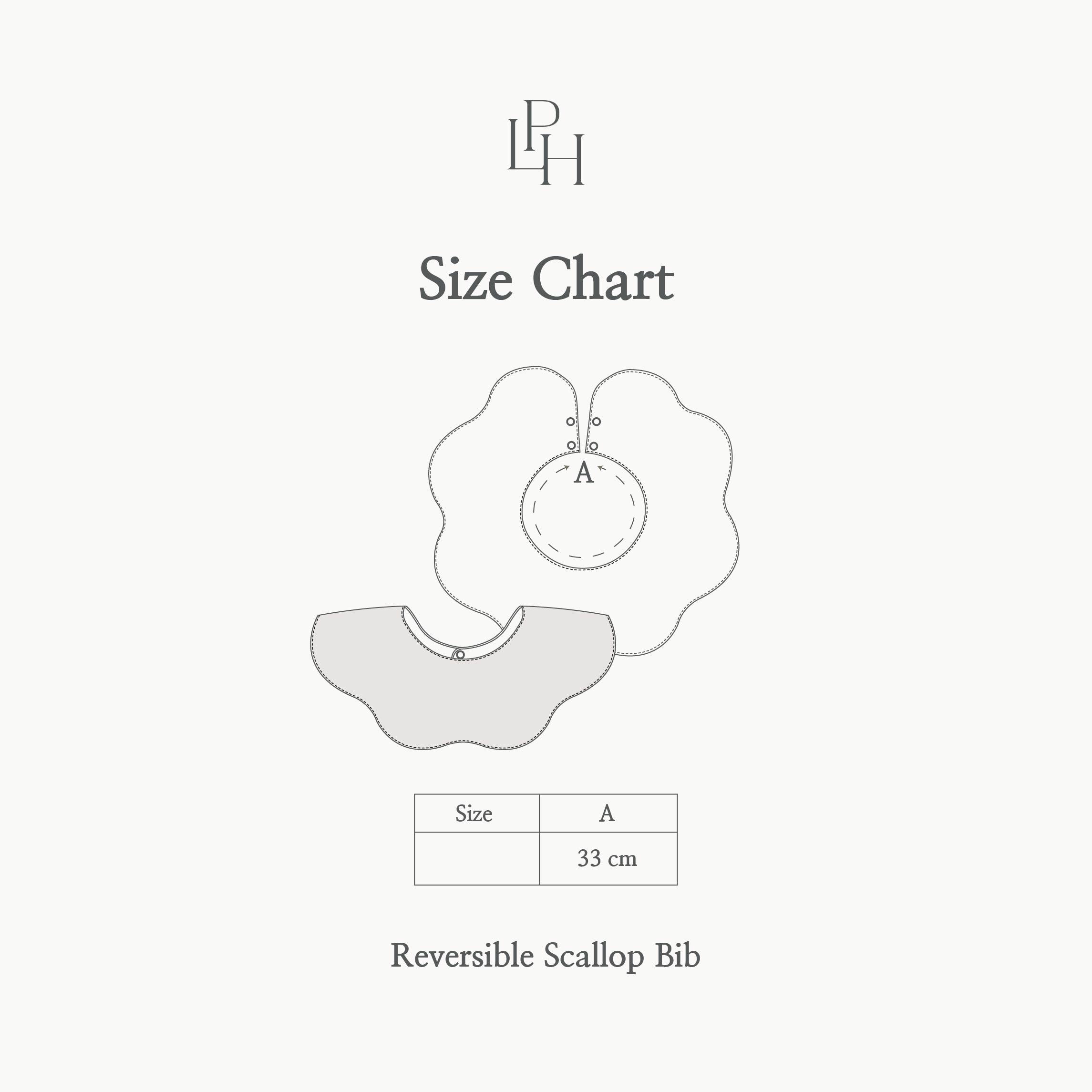 Reversible Scallop Bib