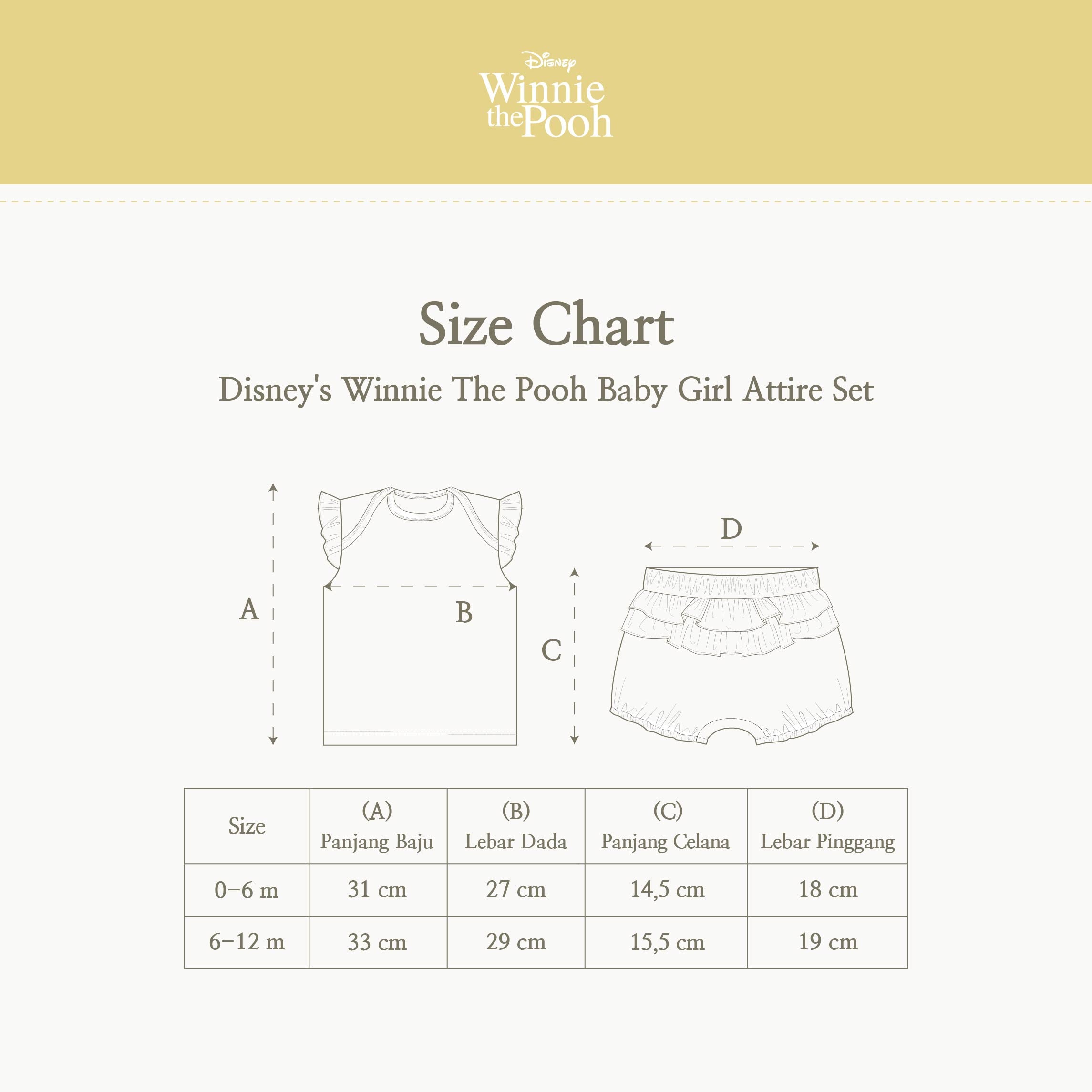 Disney's Winnie The Pooh Baby Girl Attire Set
