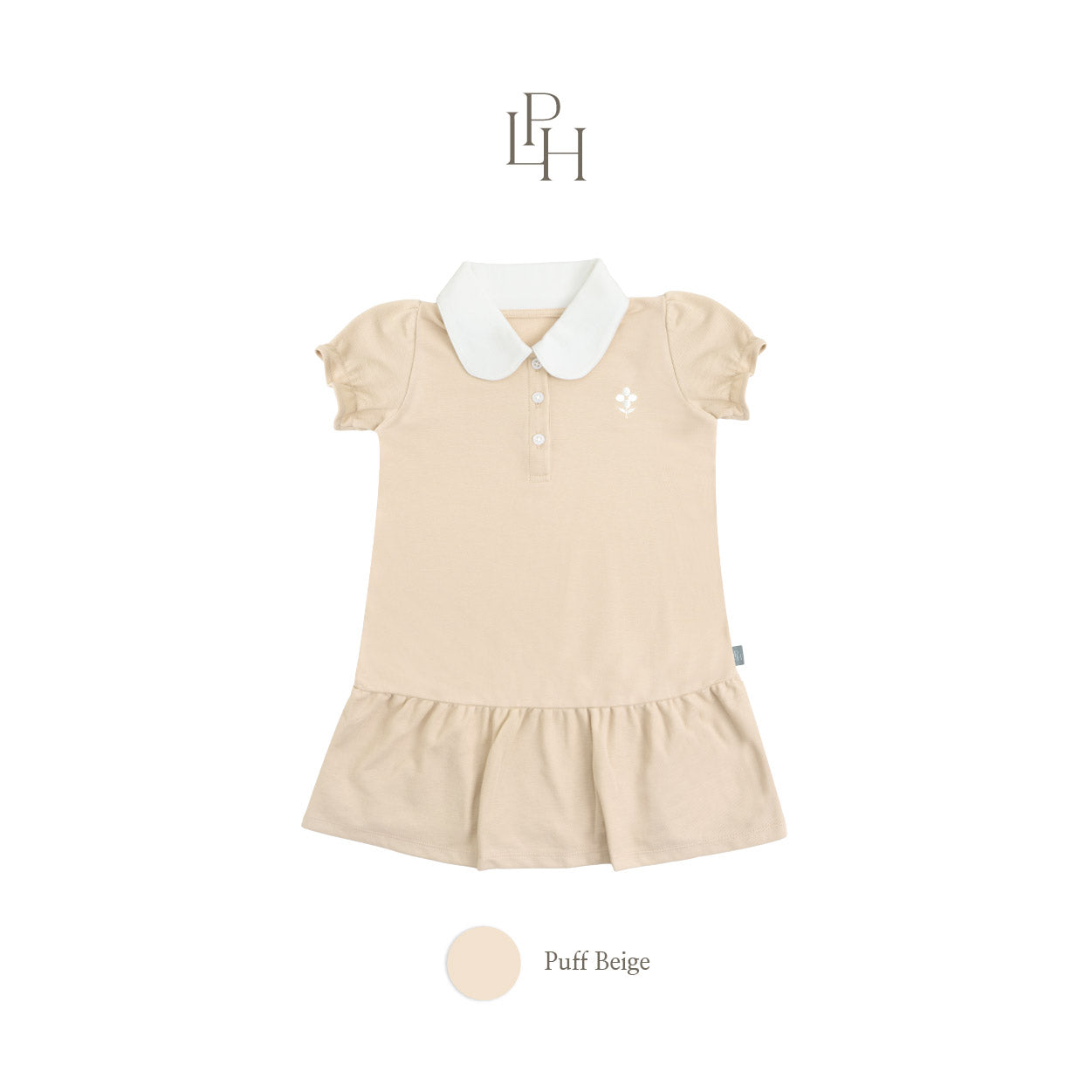 Puff Sleeve Polo Dress