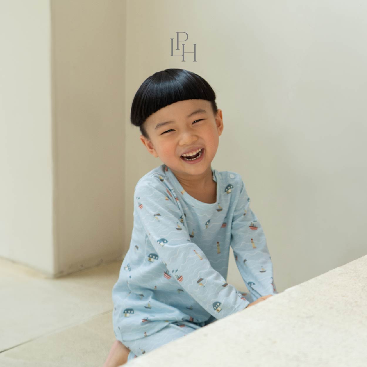 Little Wear 36.0 Shoulder Button Long Set