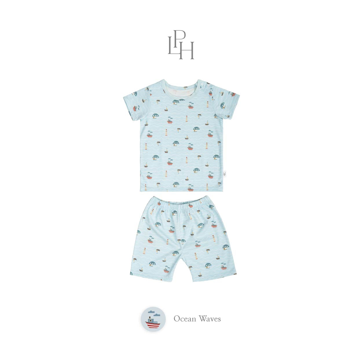 Little Wear Shoulder Button Short Set 36.0