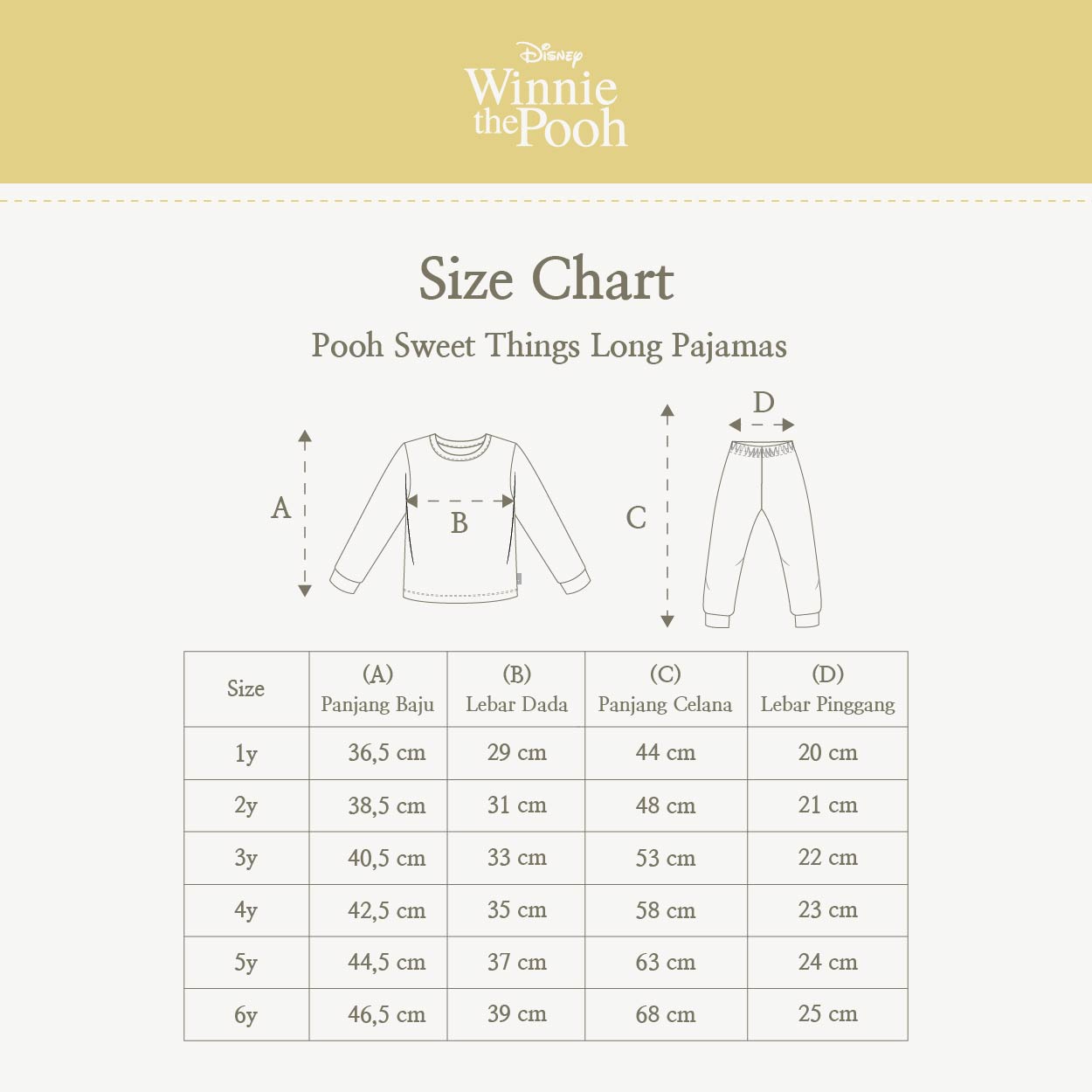 Disney Pooh Sweet Things Long Pajamas