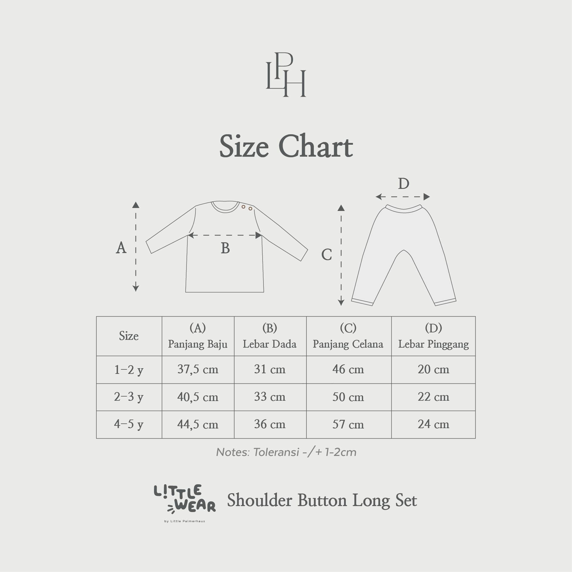 Little Wear Shoulder Button Long Set 39.0