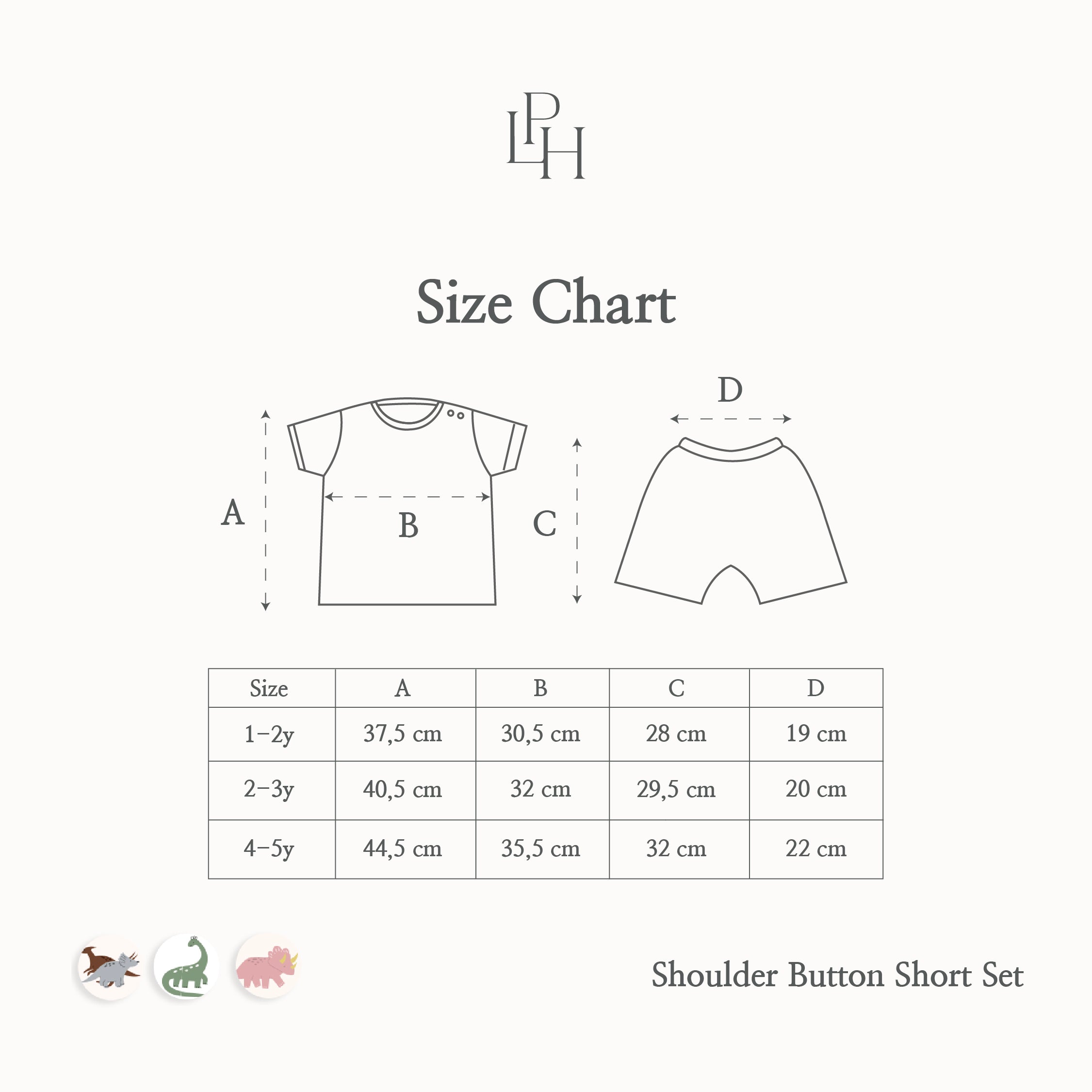 Little Wear Shoulder Button Short Set 25.0