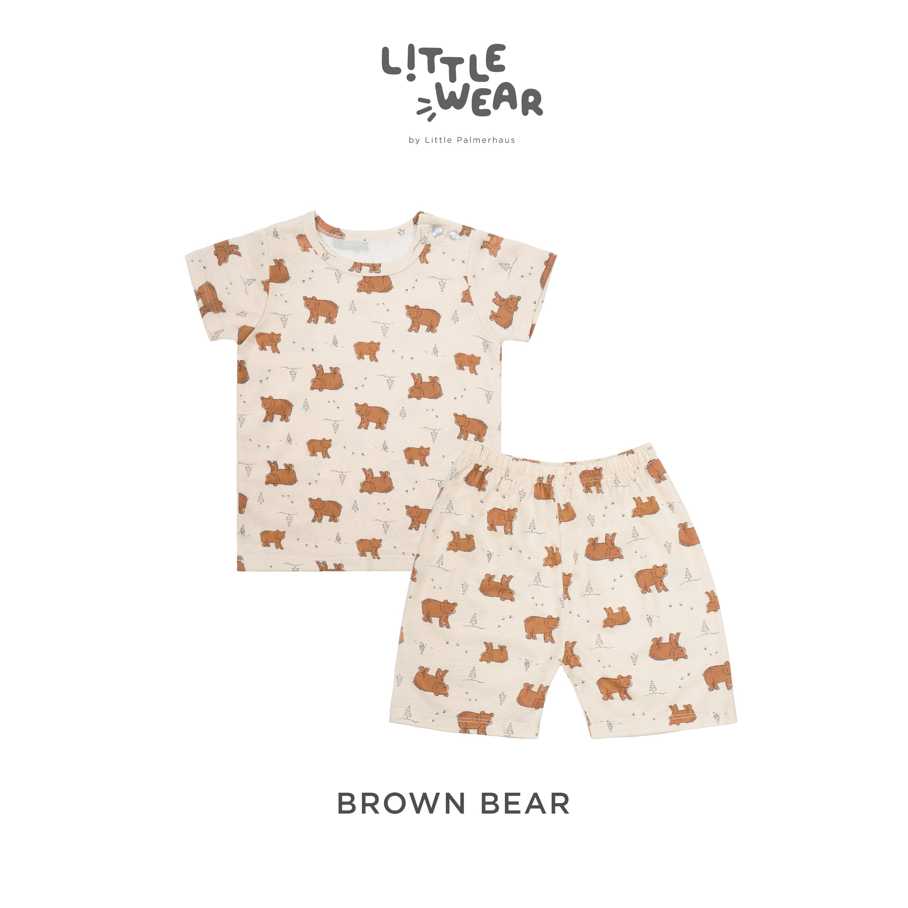 Little Wear Shoulder Button Short Set 17.0