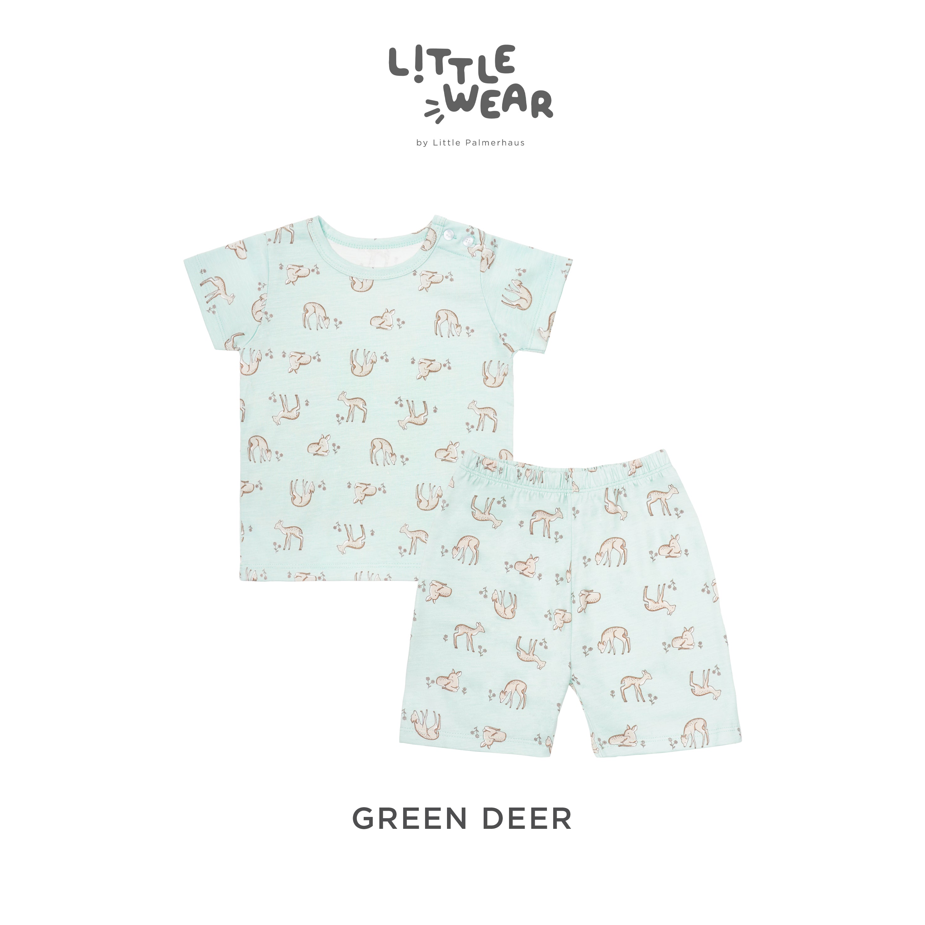 Little Wear Shoulder Button Short Set 17.0