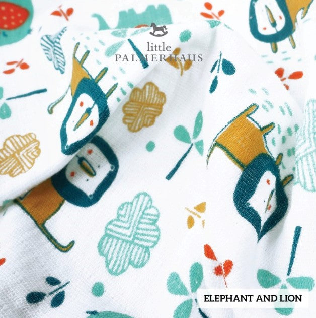Bandana Bib Elephant and Lion