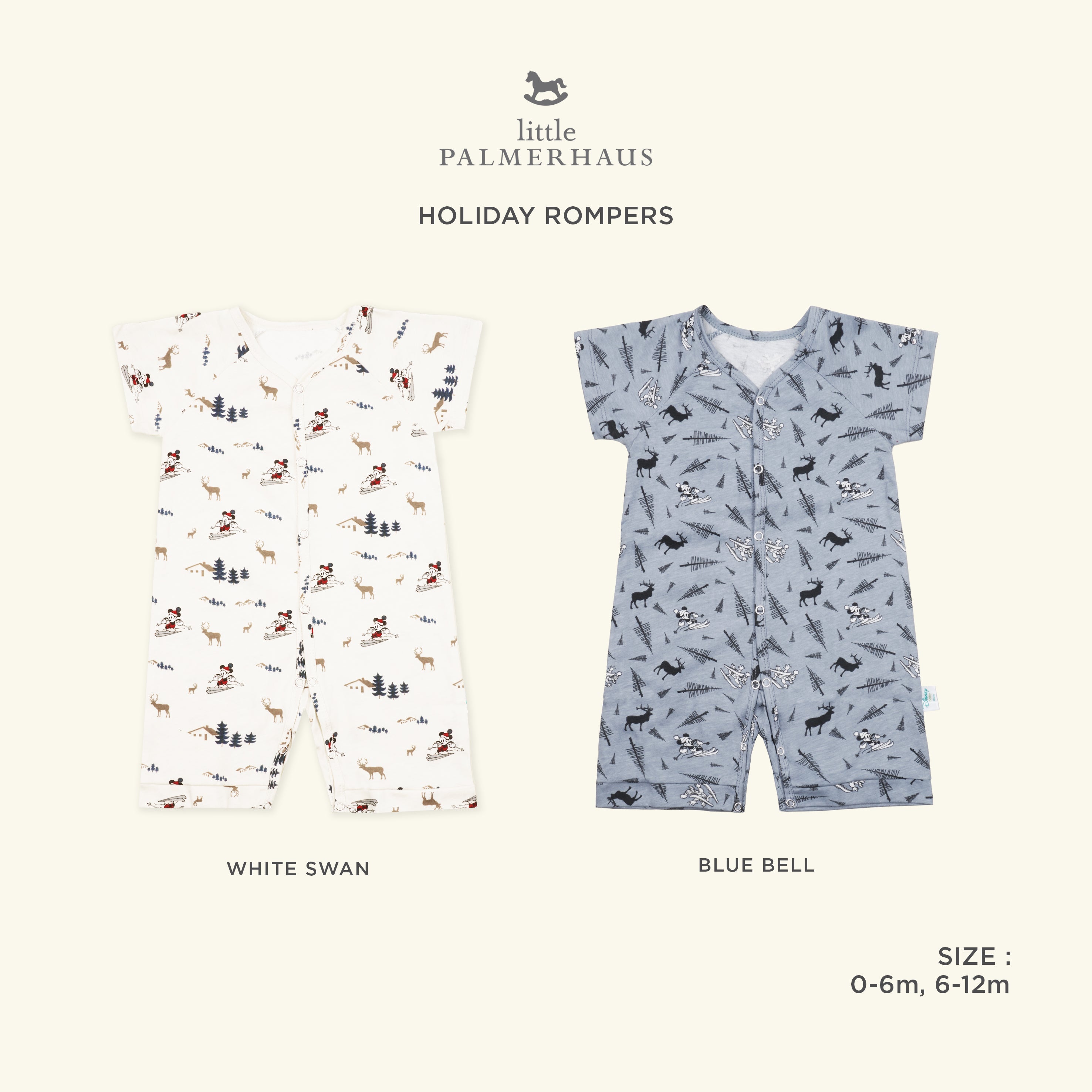 Disney Frosty Mickey Holiday Rompers