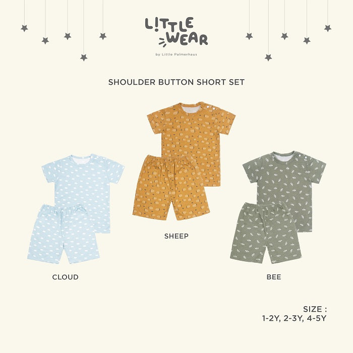 Little Wear Shoulder Button Short Set 15.0