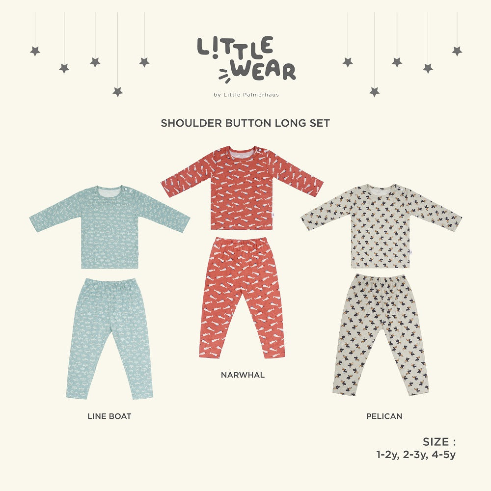 Little Wear Shoulder Button Long Set 16.0