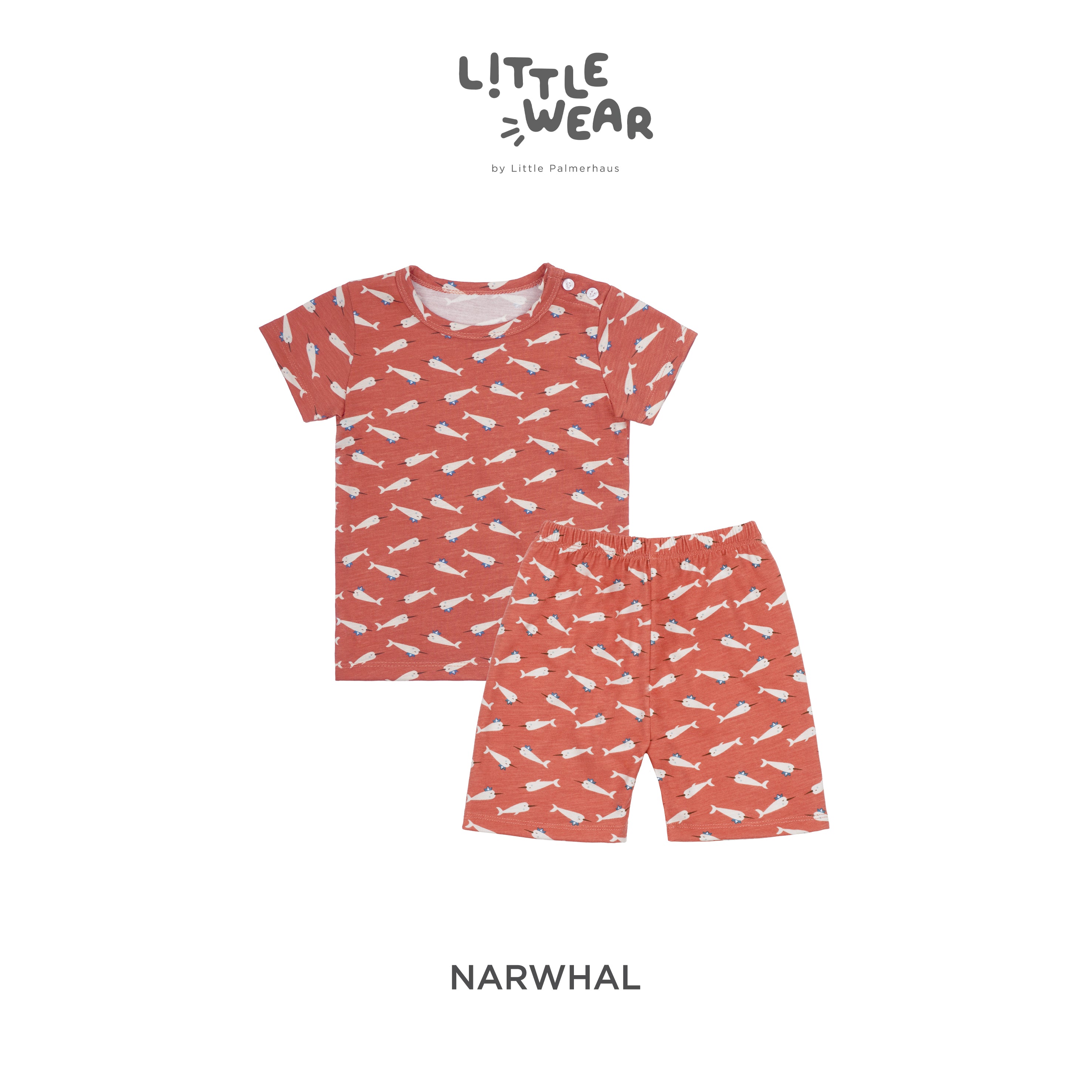 Little Wear Shoulder Button Short Set 16.0