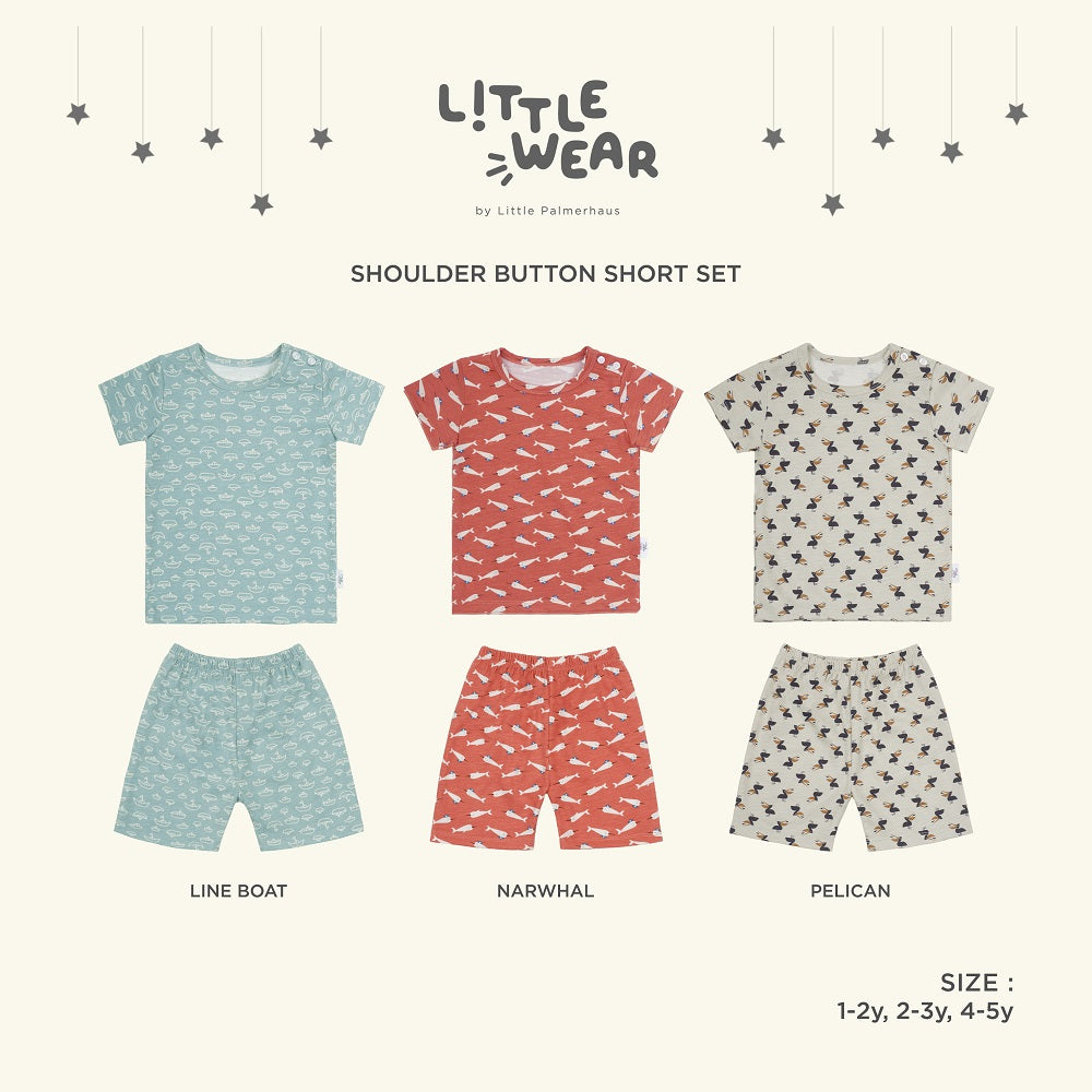 Little Wear Shoulder Button Short Set 16.0