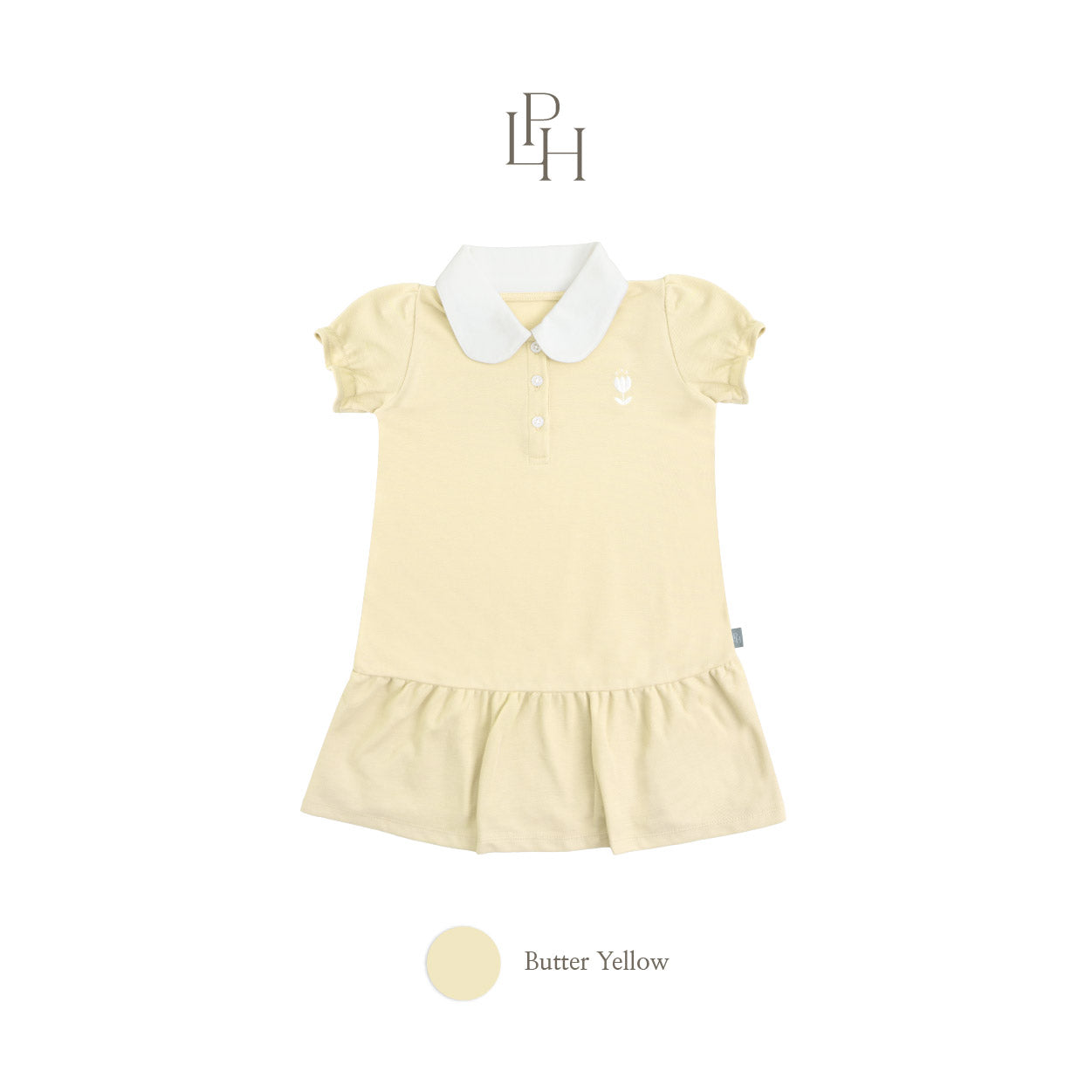 Puff Sleeve Polo Dress