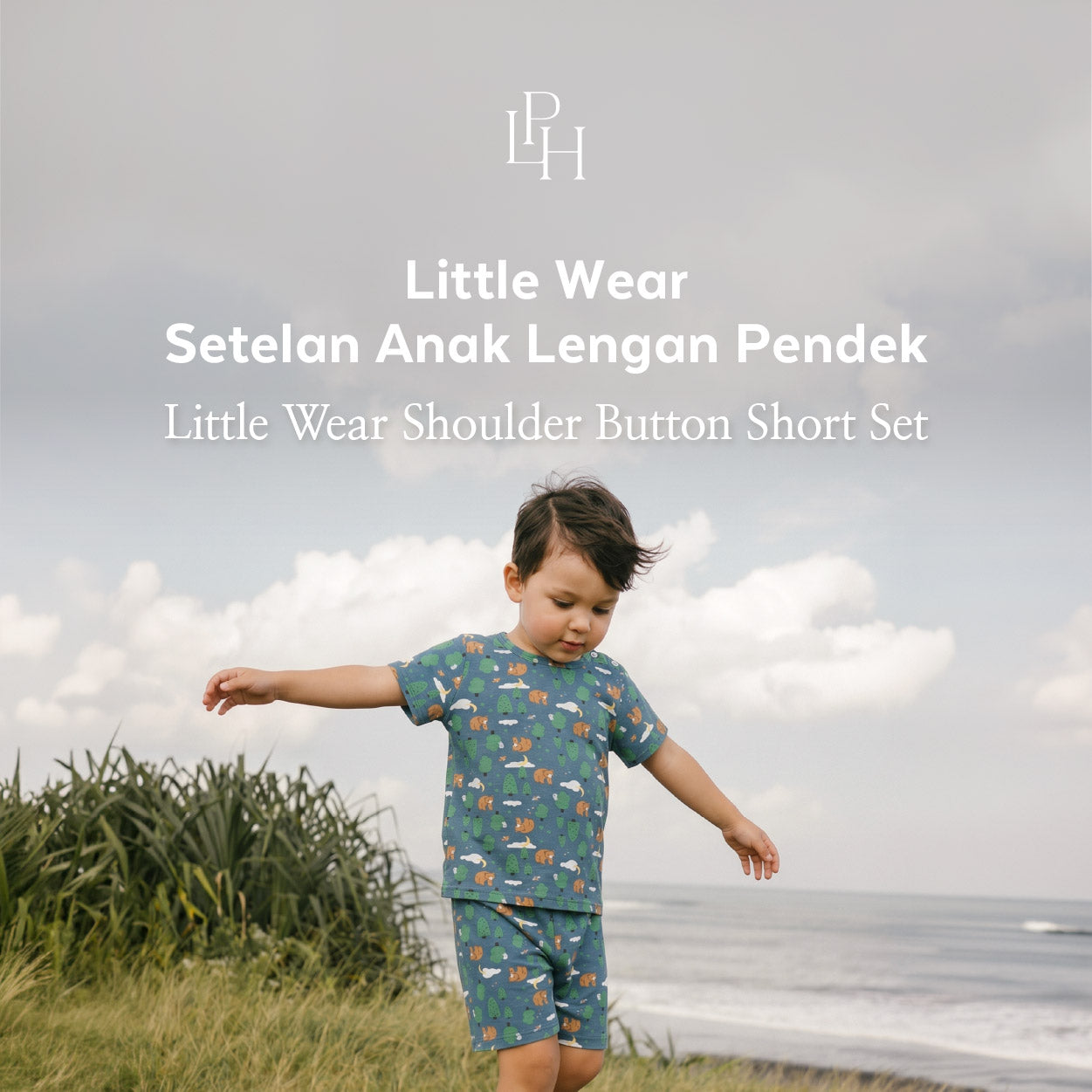 Little Wear Shoulder Button Short Set 42.0