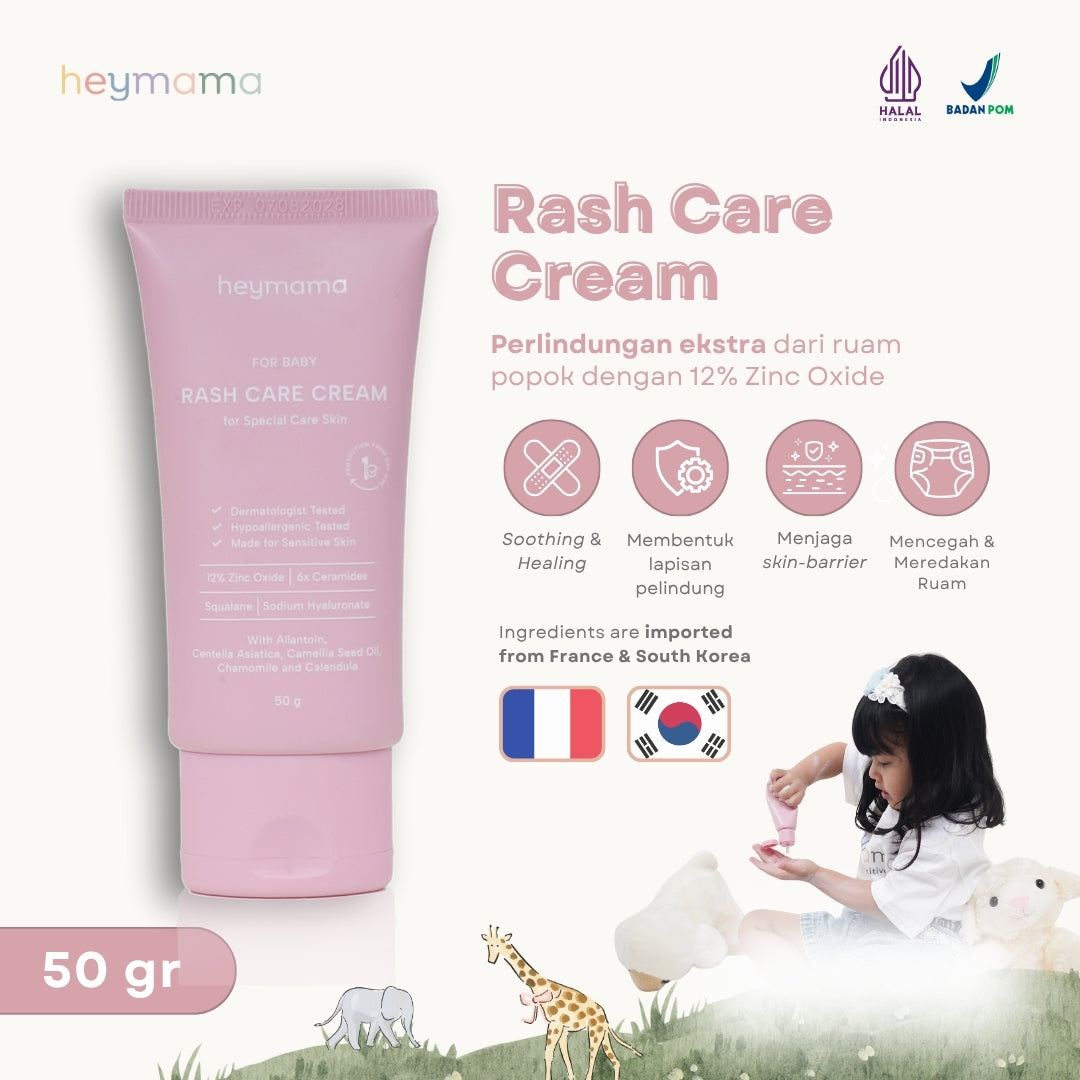 HEYMAMA - Rash Care Cream 50gr (Krim untuk Ruam Popok & Kulit Sensitif)
