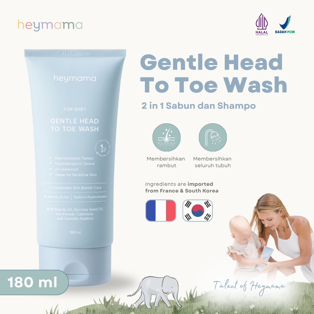 HEYMAMA - Gentle Head to Toe Wash 180ml