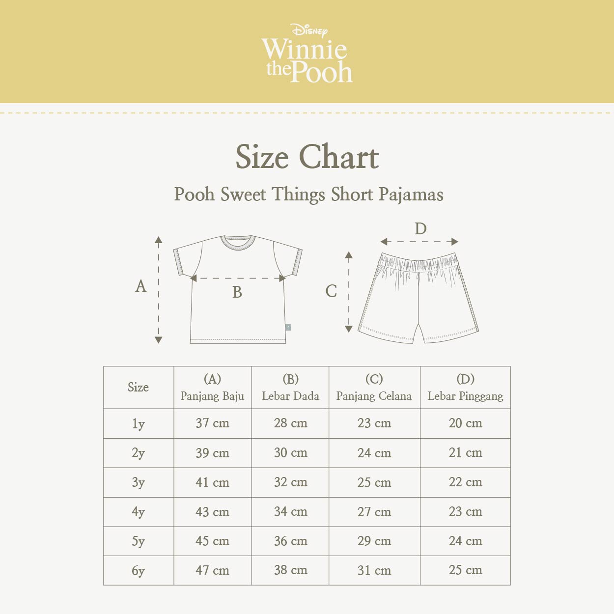 Disney Pooh Sweet Things Short Pajamas
