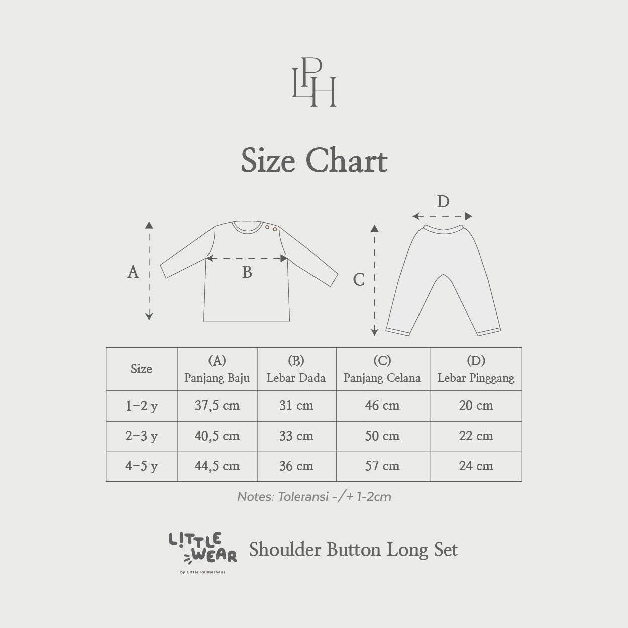 Little Wear Shoulder Button Long Set 43.0