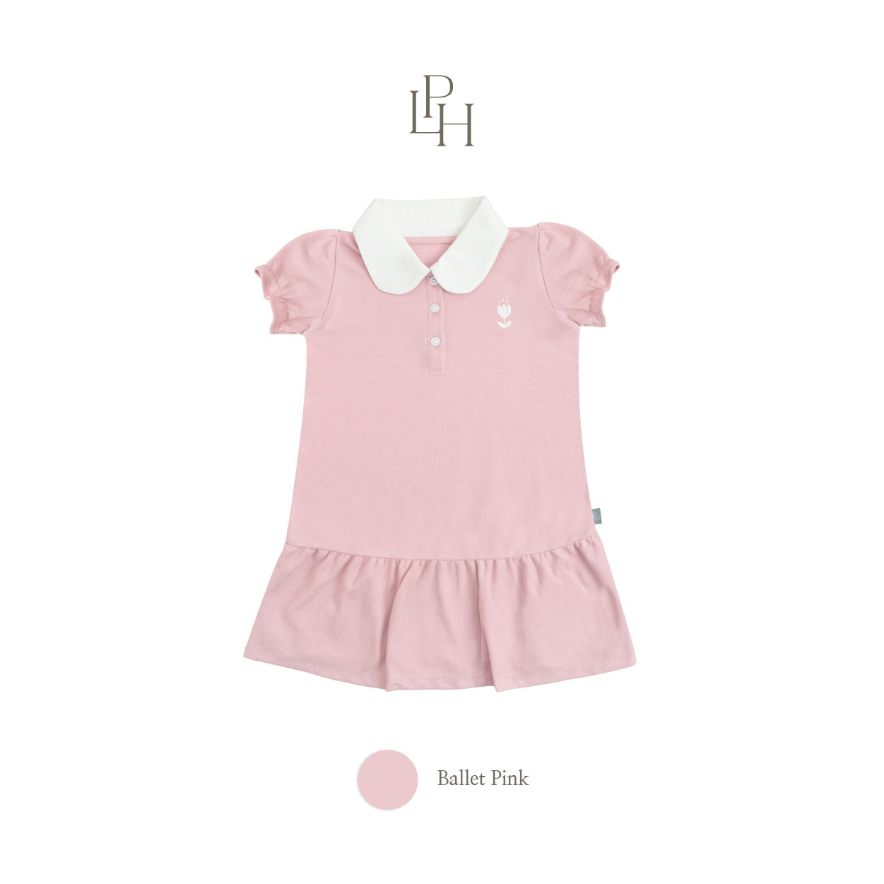 Puff Sleeve Polo Dress