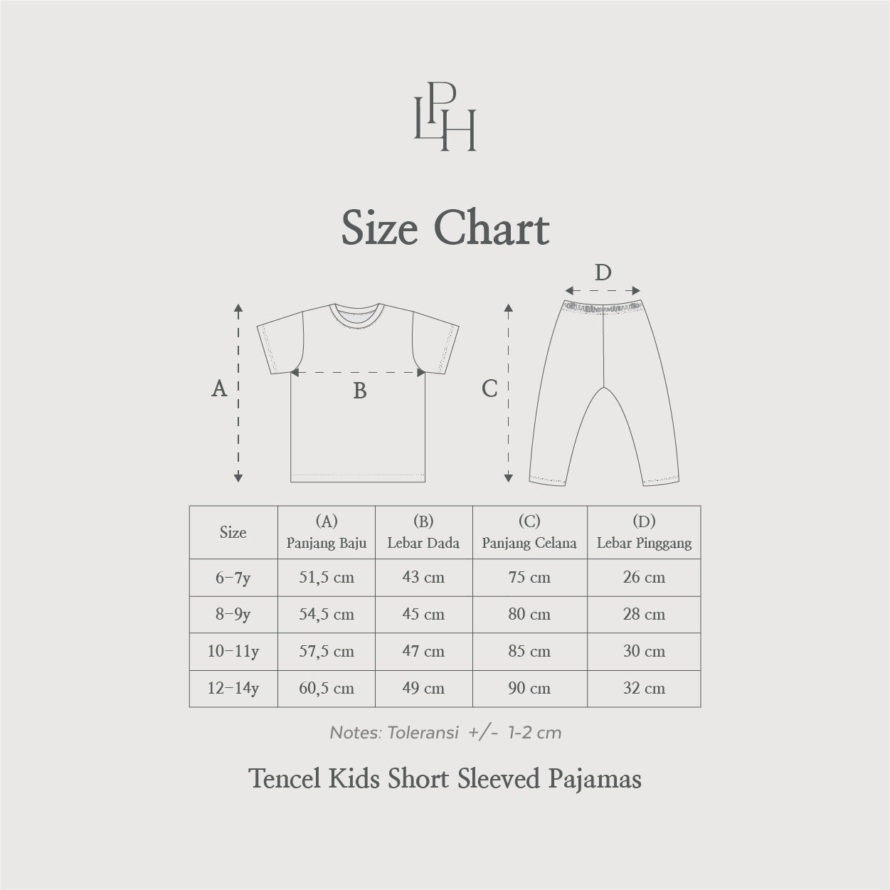 [UPSIZE] TENCEL™ Kids Short Sleeved Pajamas 1.0