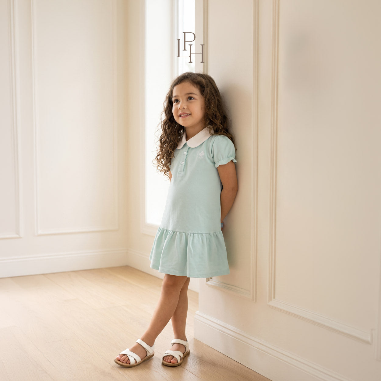 Puff Sleeve Polo Dress