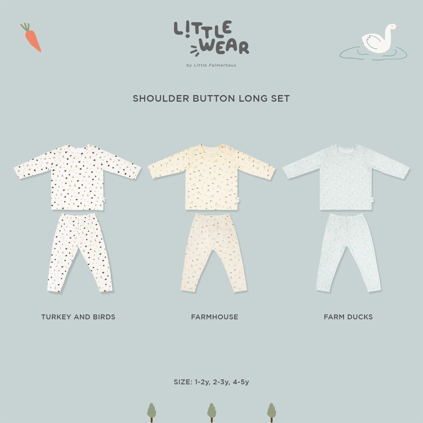 Little Wear Shoulder Button Long Set 22.0